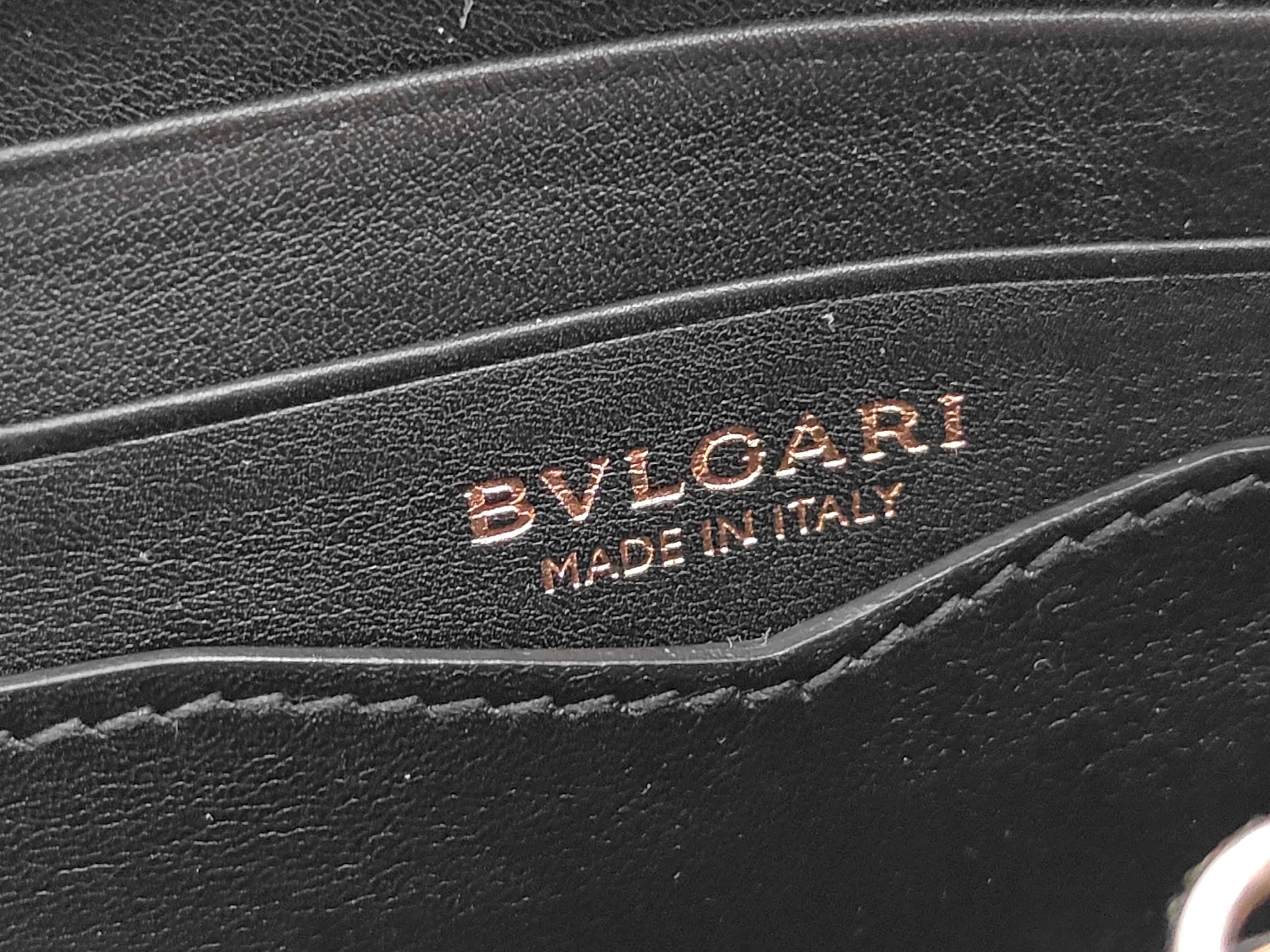 B.zero1 Leather Round Long Wallet, Black, Serial Number — view 7