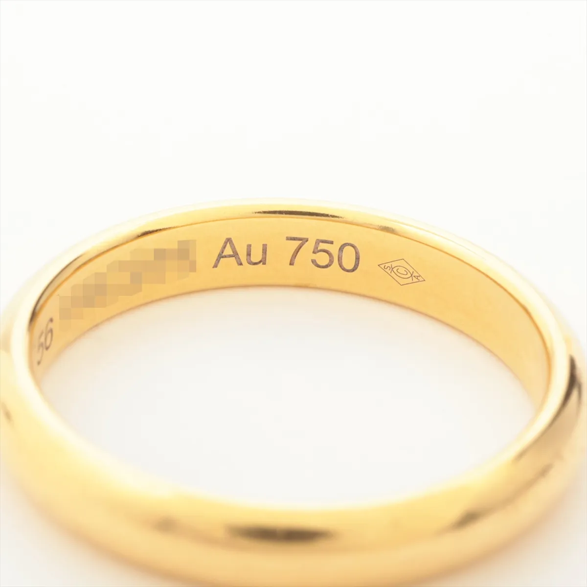 wedding ring 750(YG) 4.9g 56 YRC975 dent — view 4