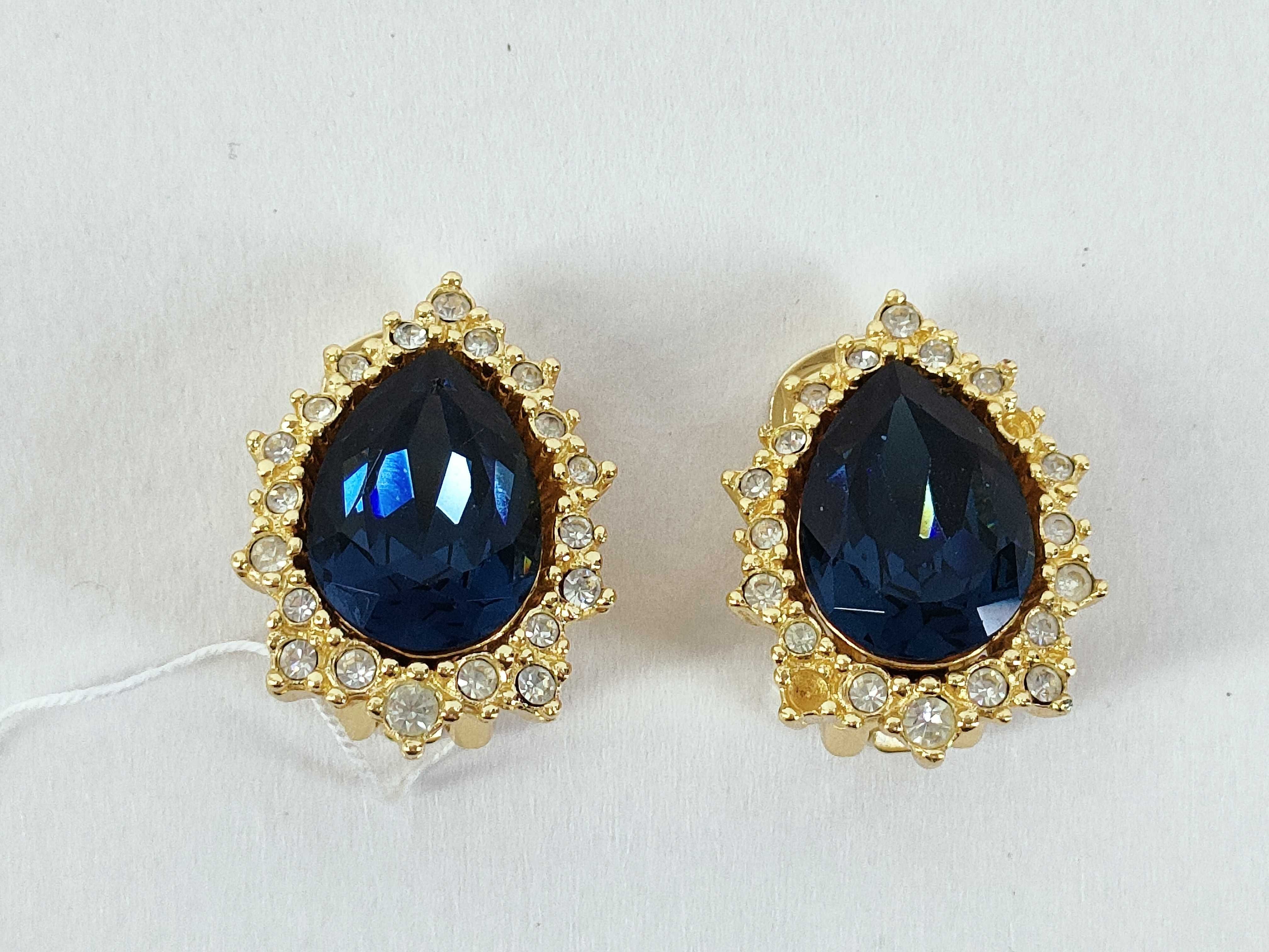 Christian Earrings Gold/Blue Earrings