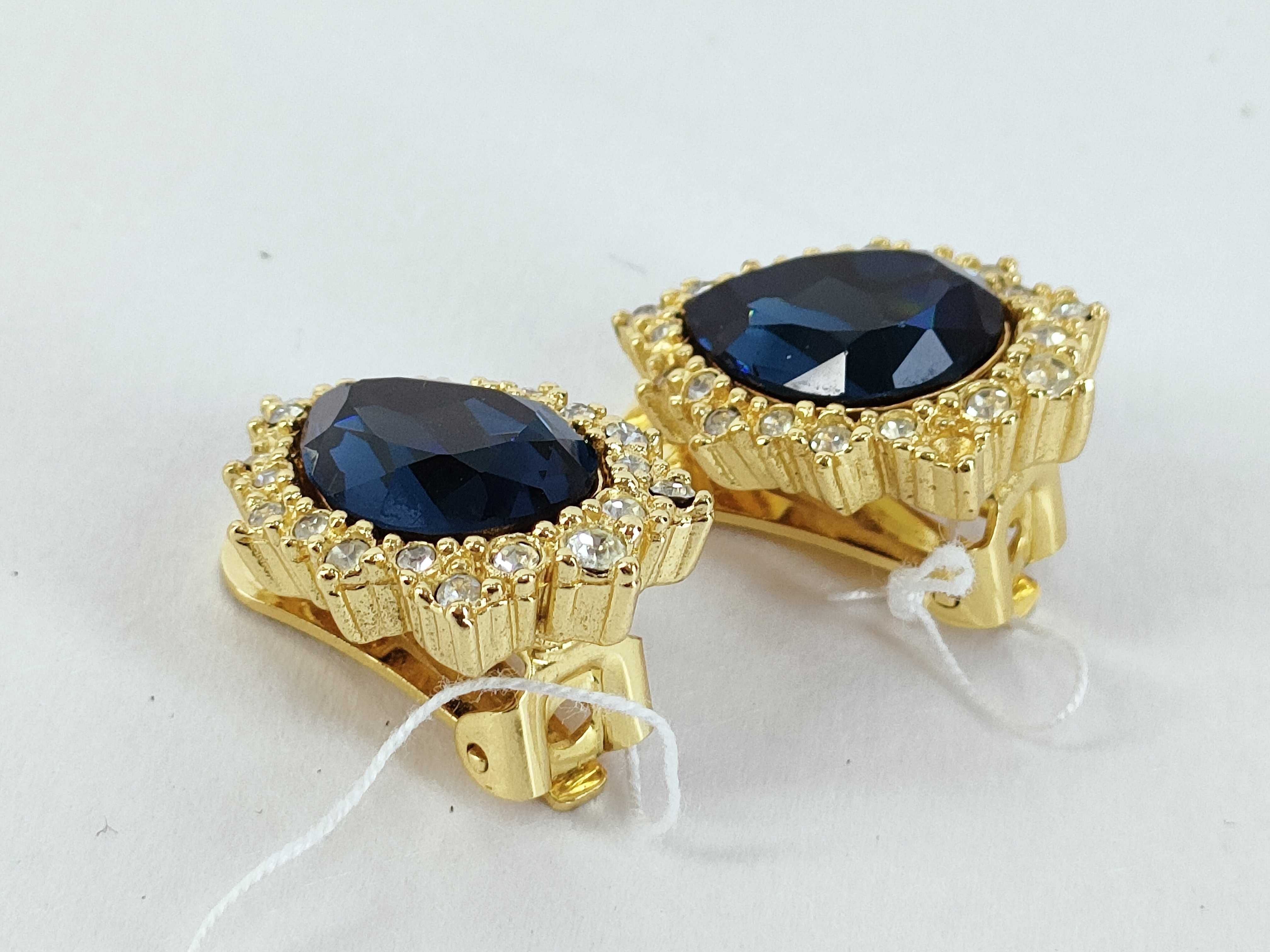 Christian Earrings Gold/Blue Earrings — view 2