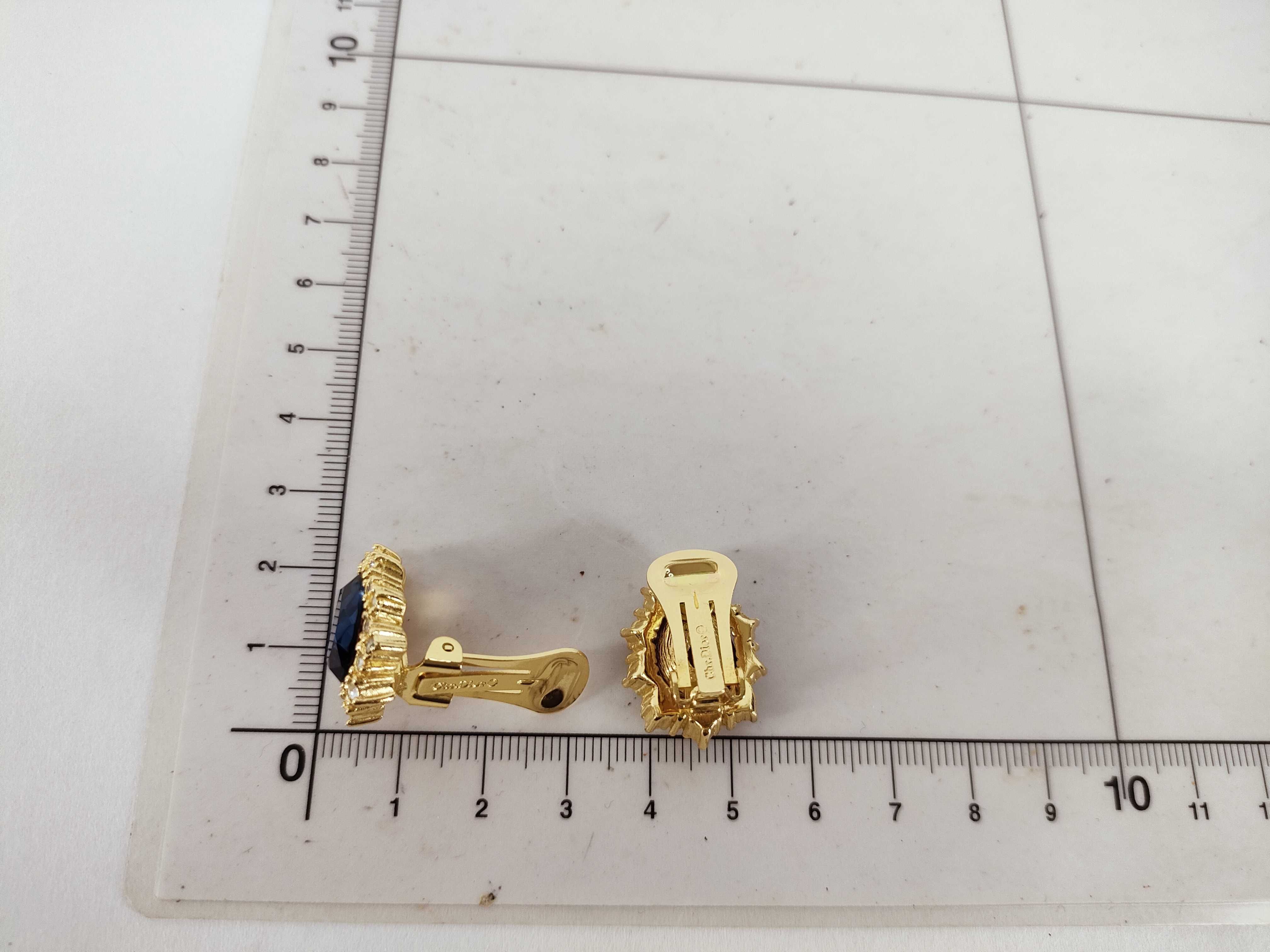 Christian Earrings Gold/Blue Earrings — view 11