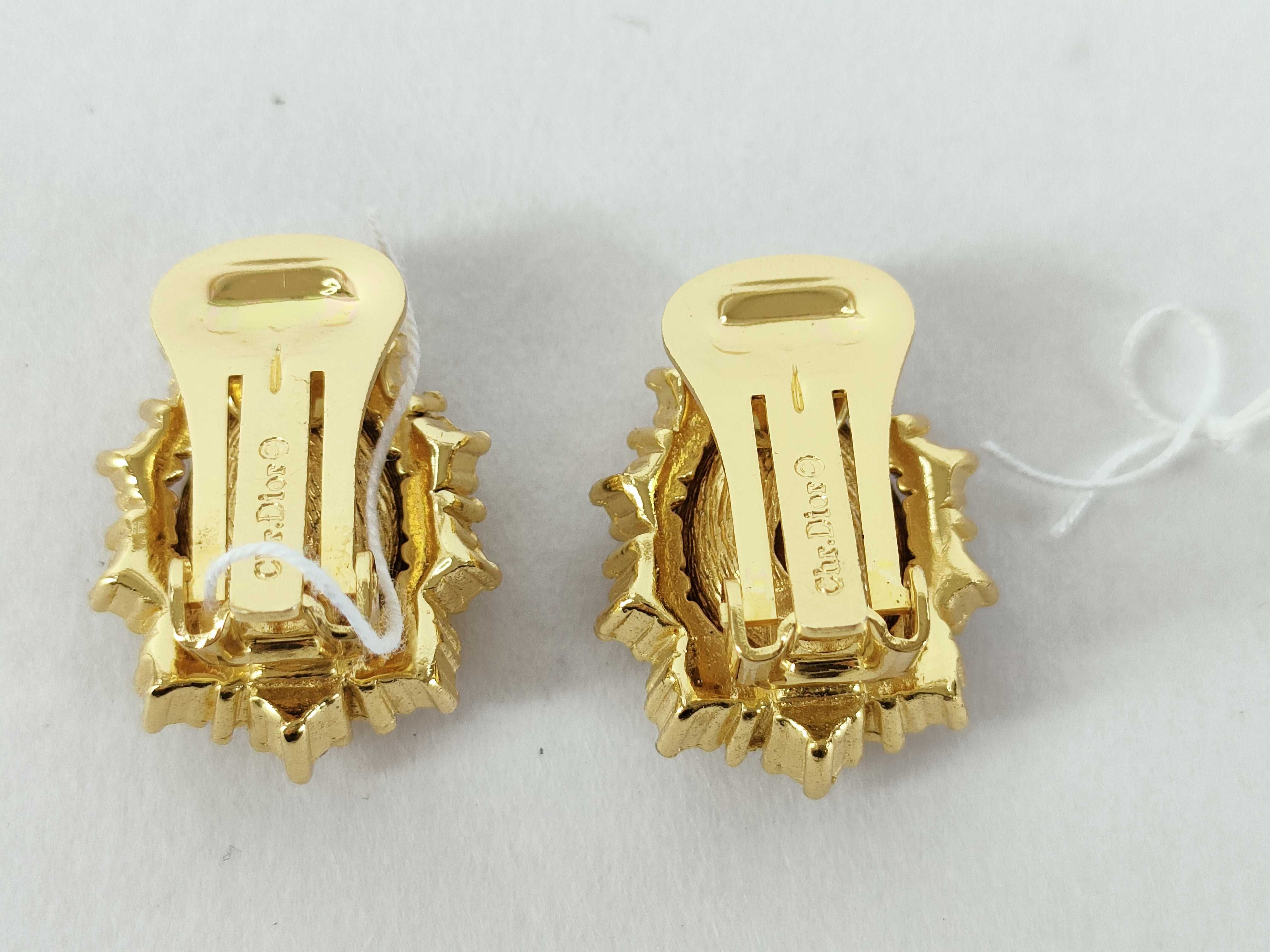 Christian Earrings Gold/Blue Earrings — view 3