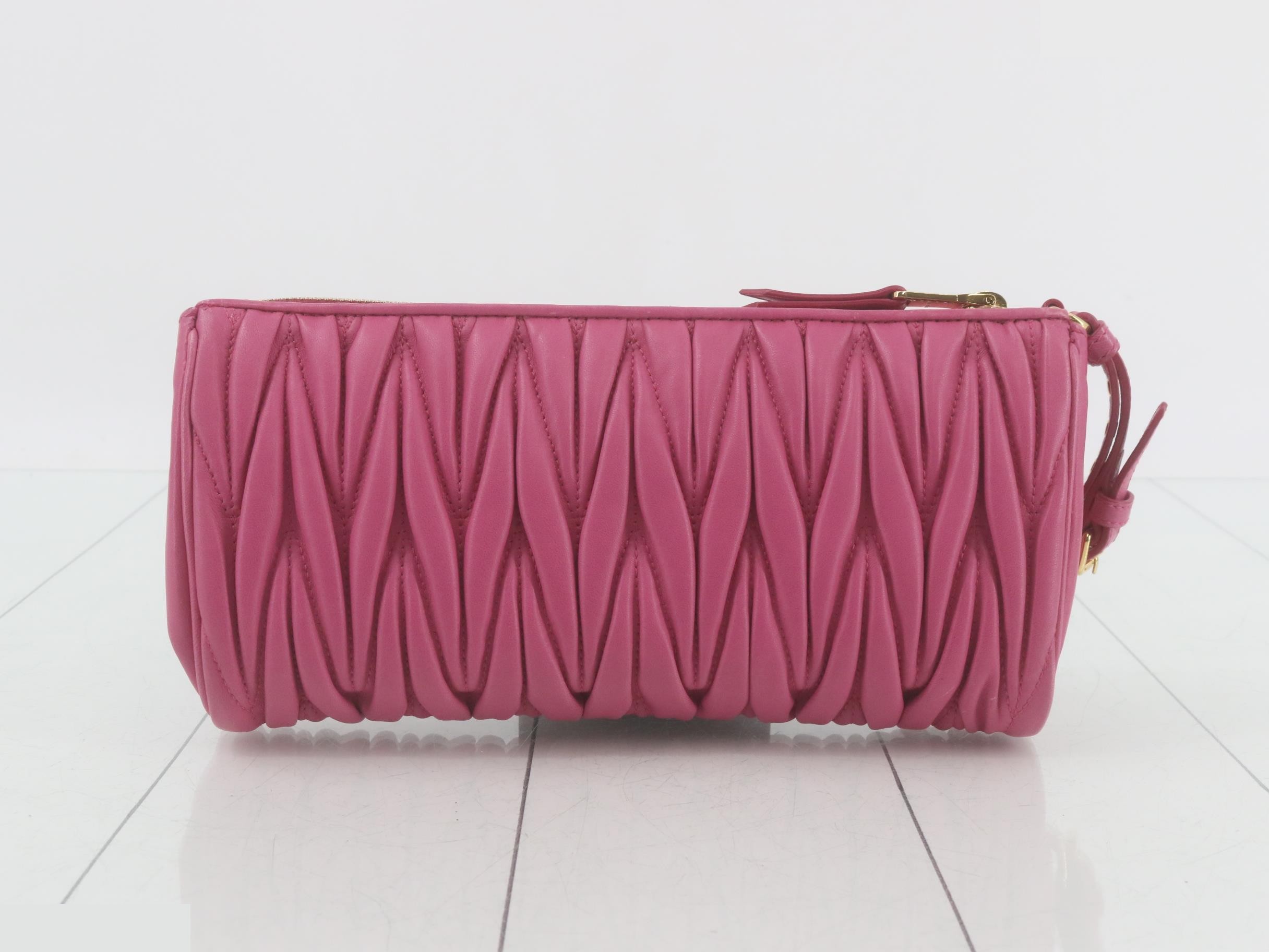 Clutch bag, Nappa leather, pink — view 2
