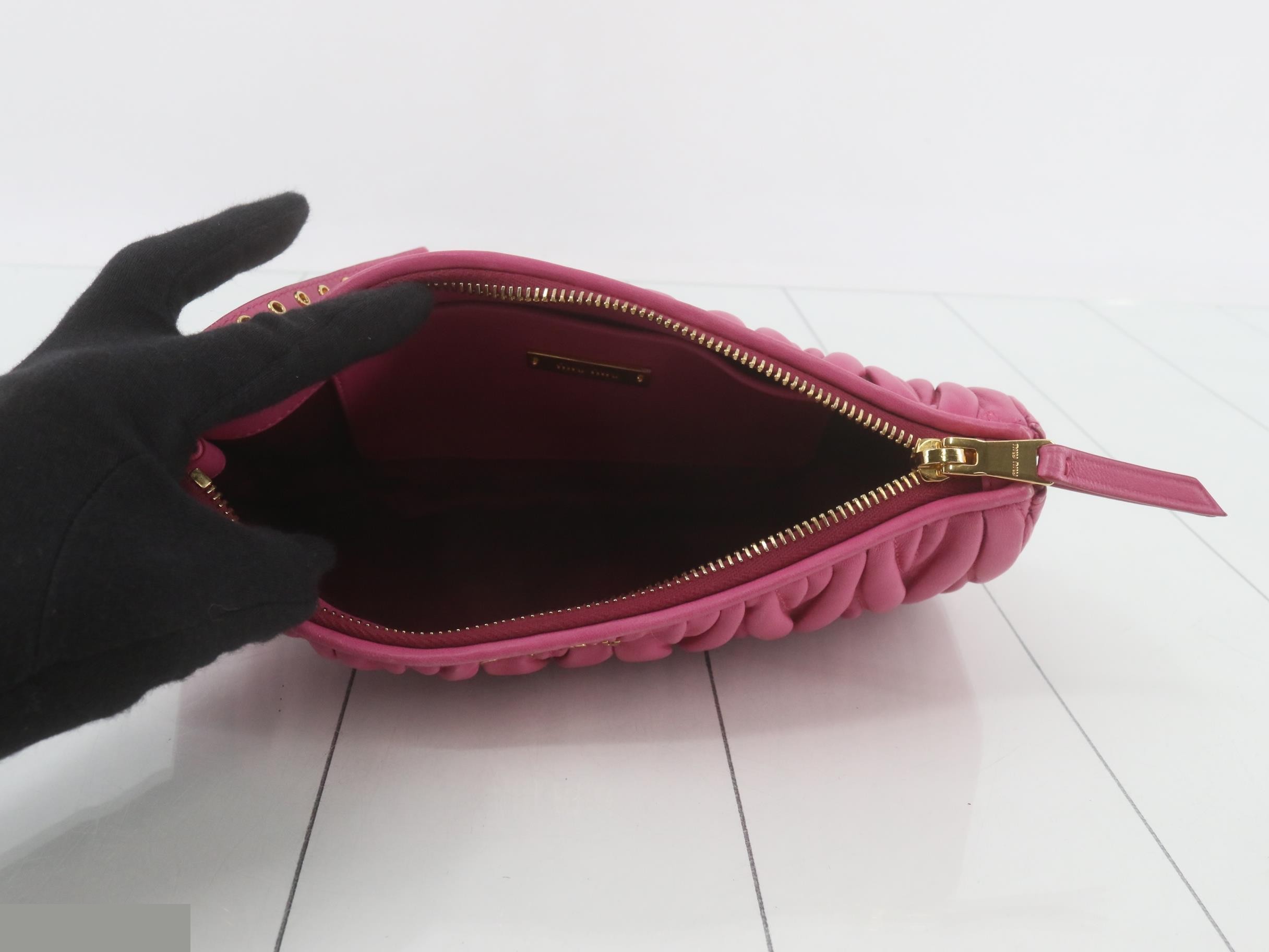 Clutch bag, Nappa leather, pink — view 4