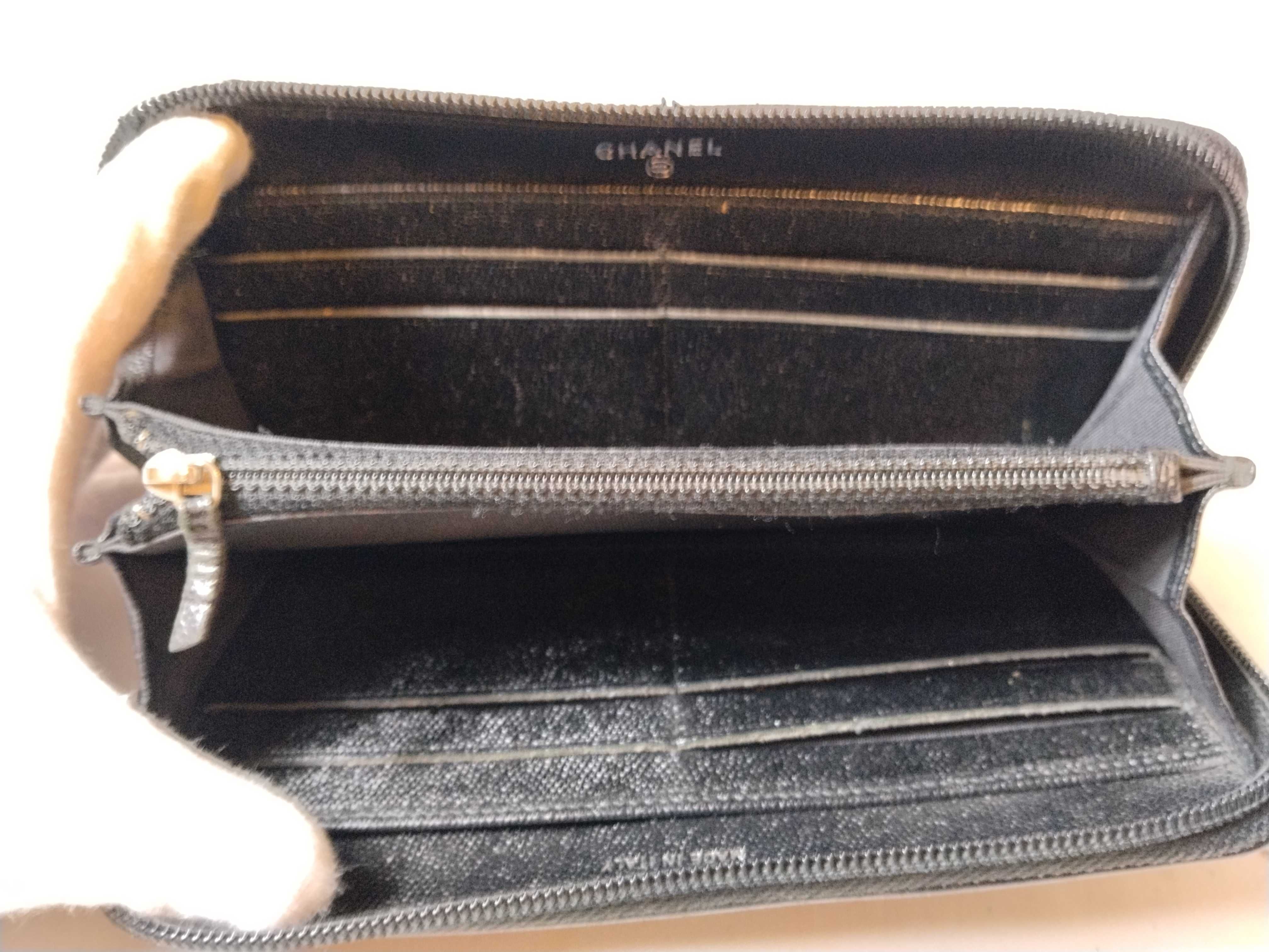 Coco Button/Caviar Skin/Round Zip/Long Wallet — view 11