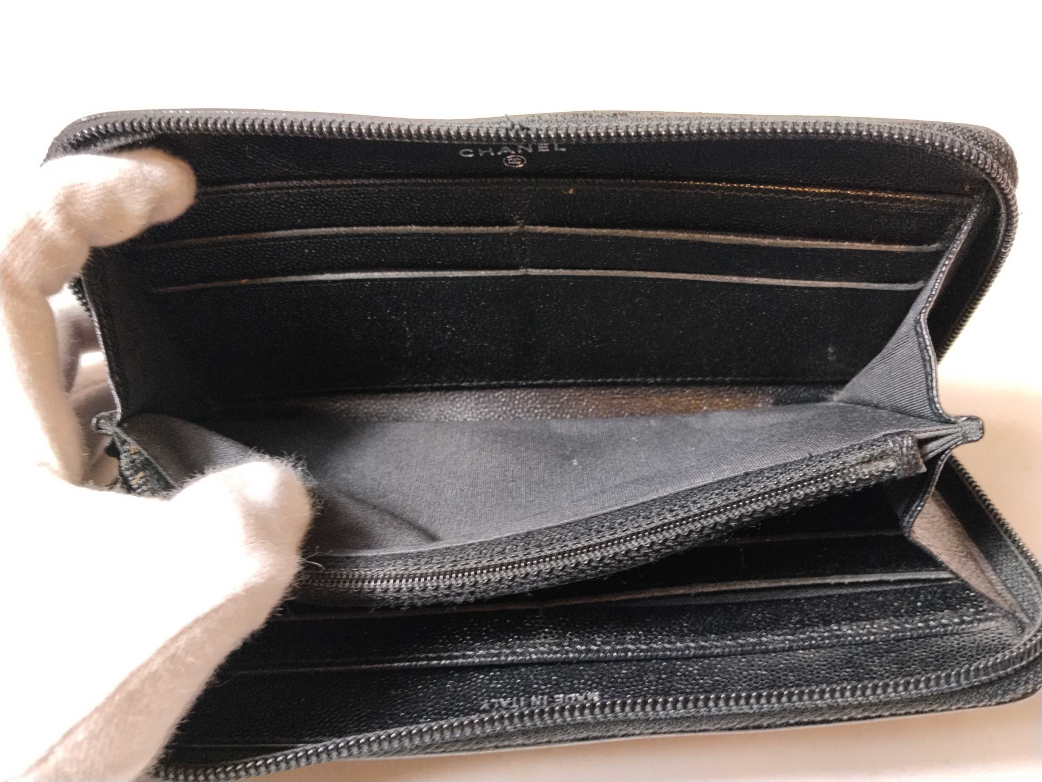 Coco Button/Caviar Skin/Round Zip/Long Wallet — view 12
