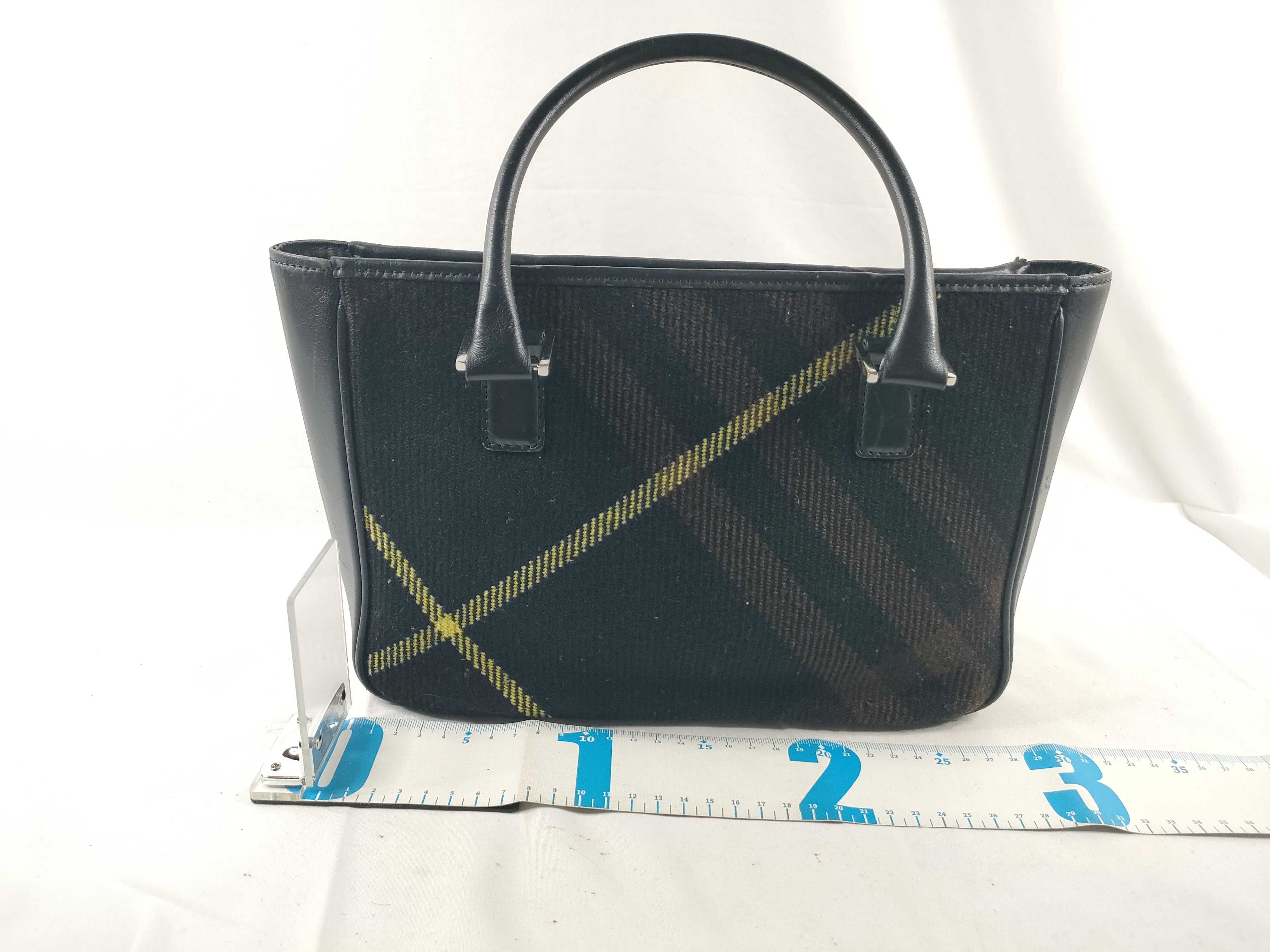 Wool Check Pattern Handbag — view 2