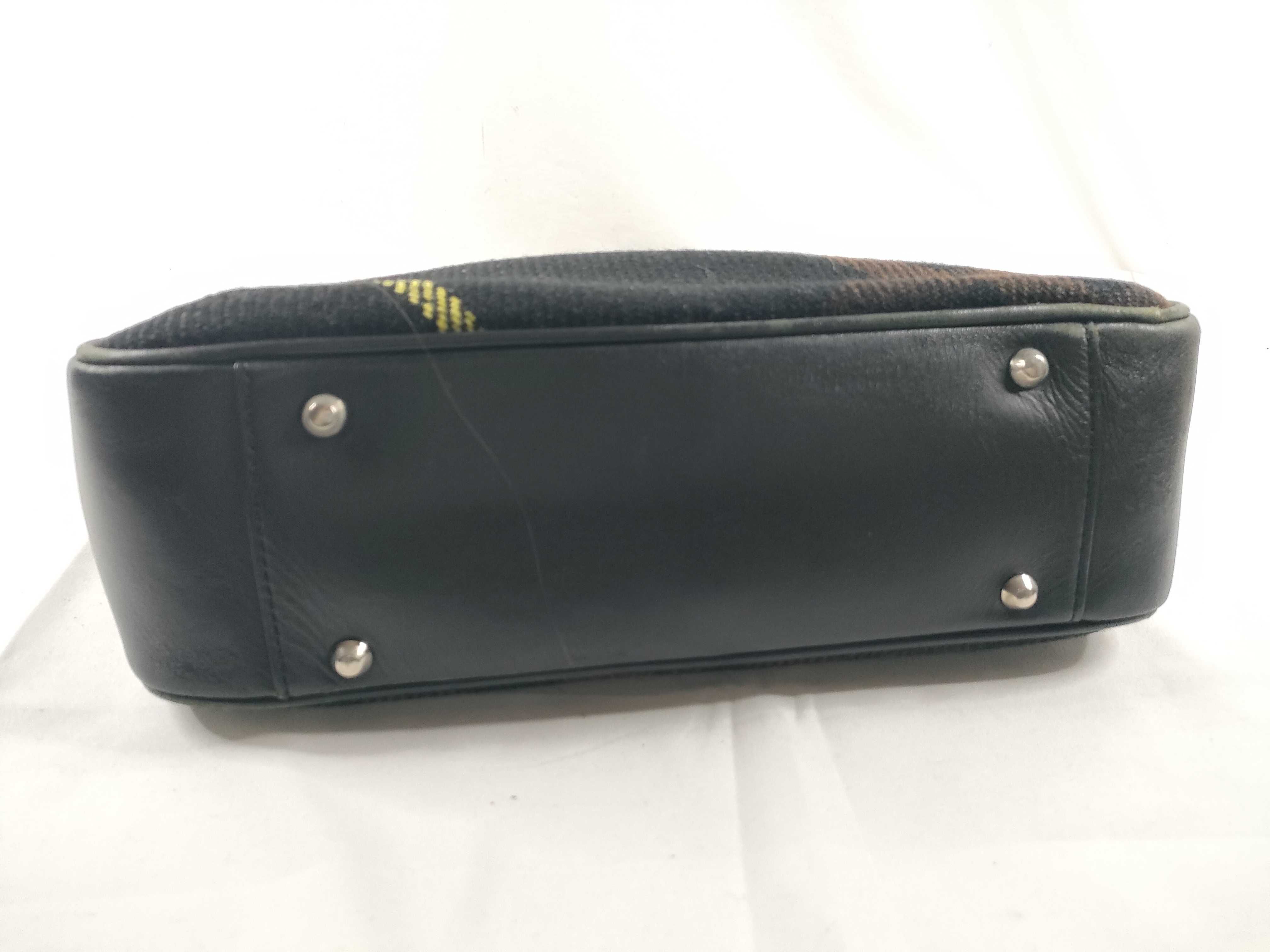 Wool Check Pattern Handbag — view 4