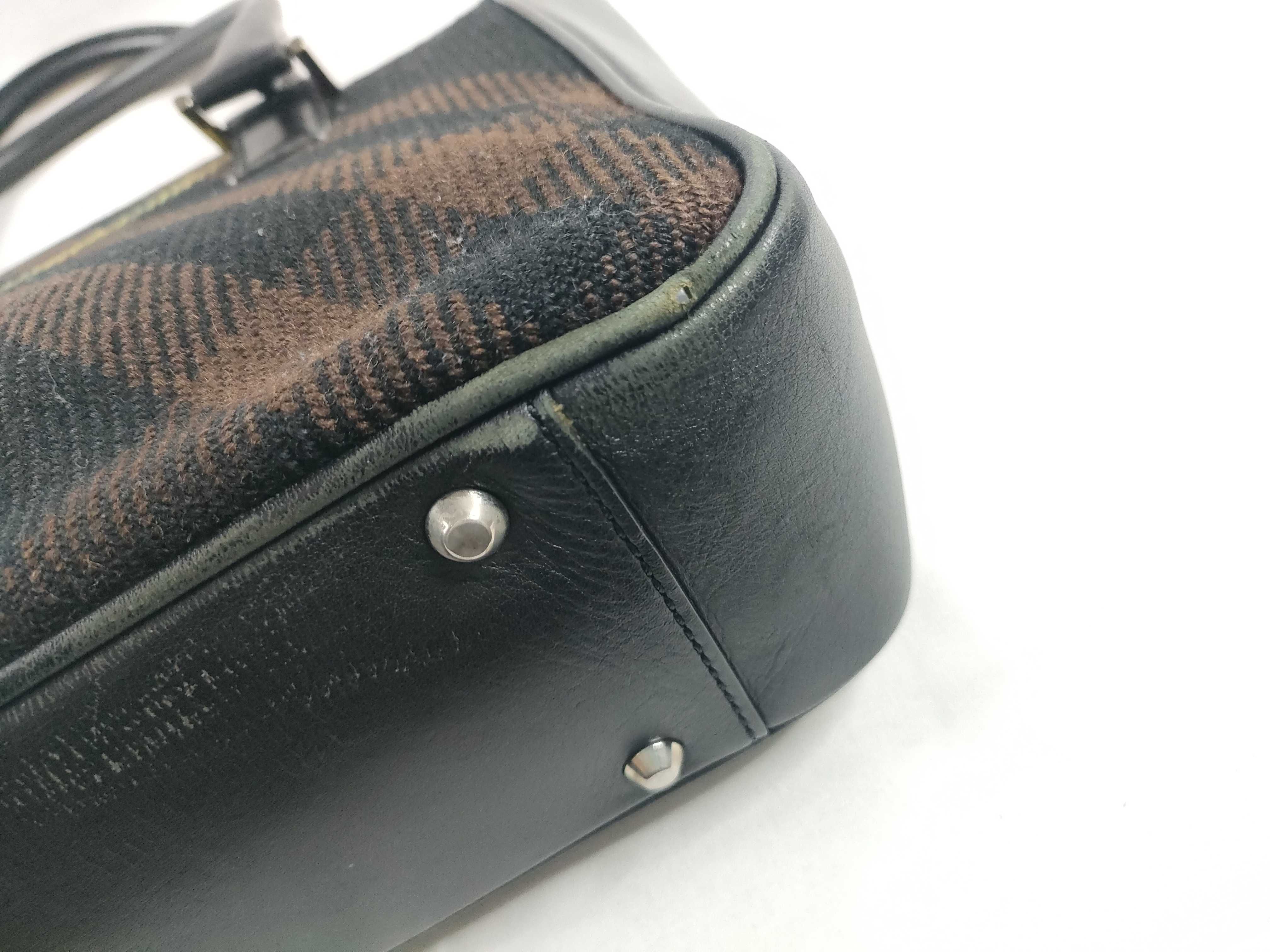 Wool Check Pattern Handbag — view 5