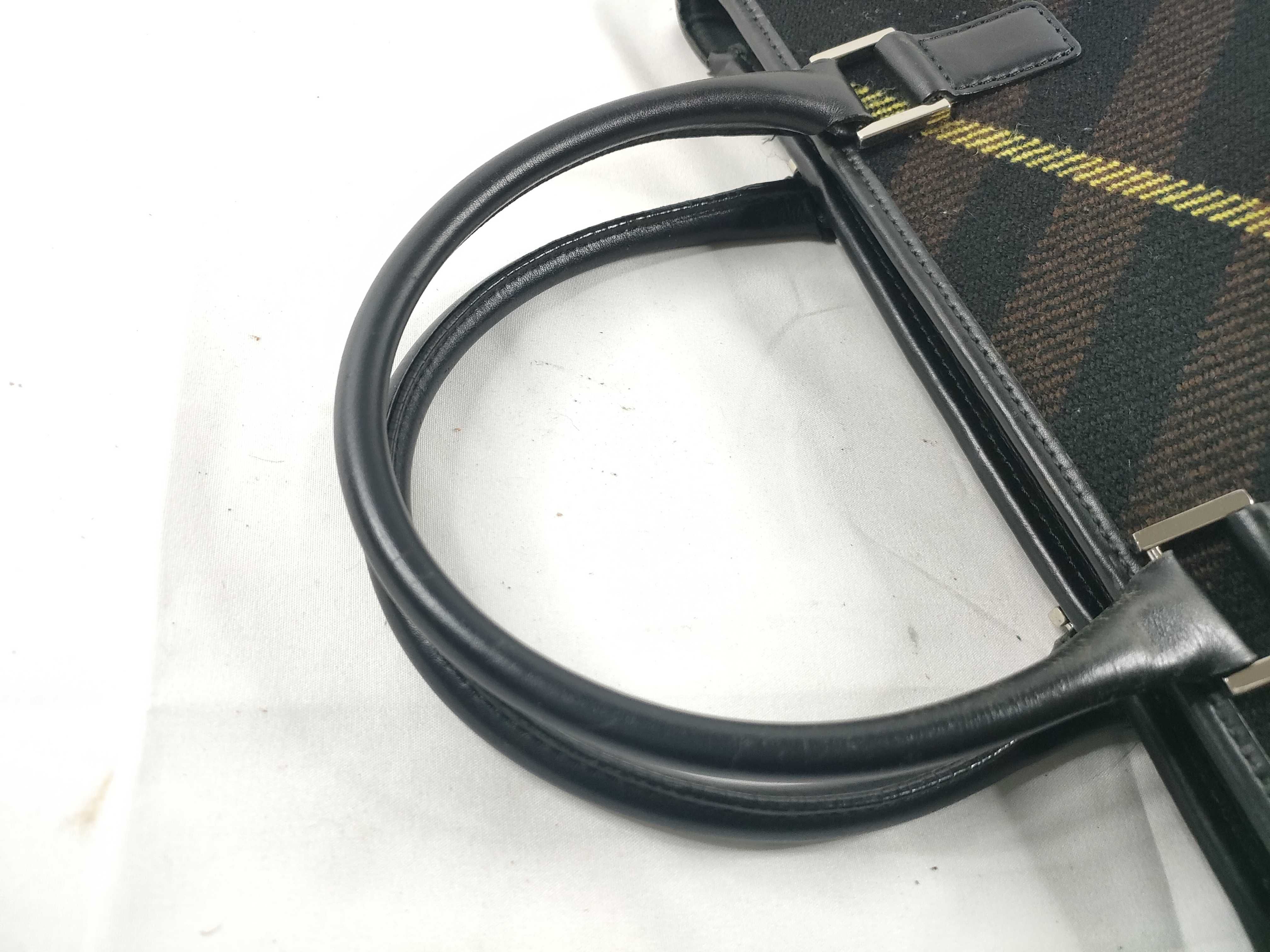 Wool Check Pattern Handbag — view 6