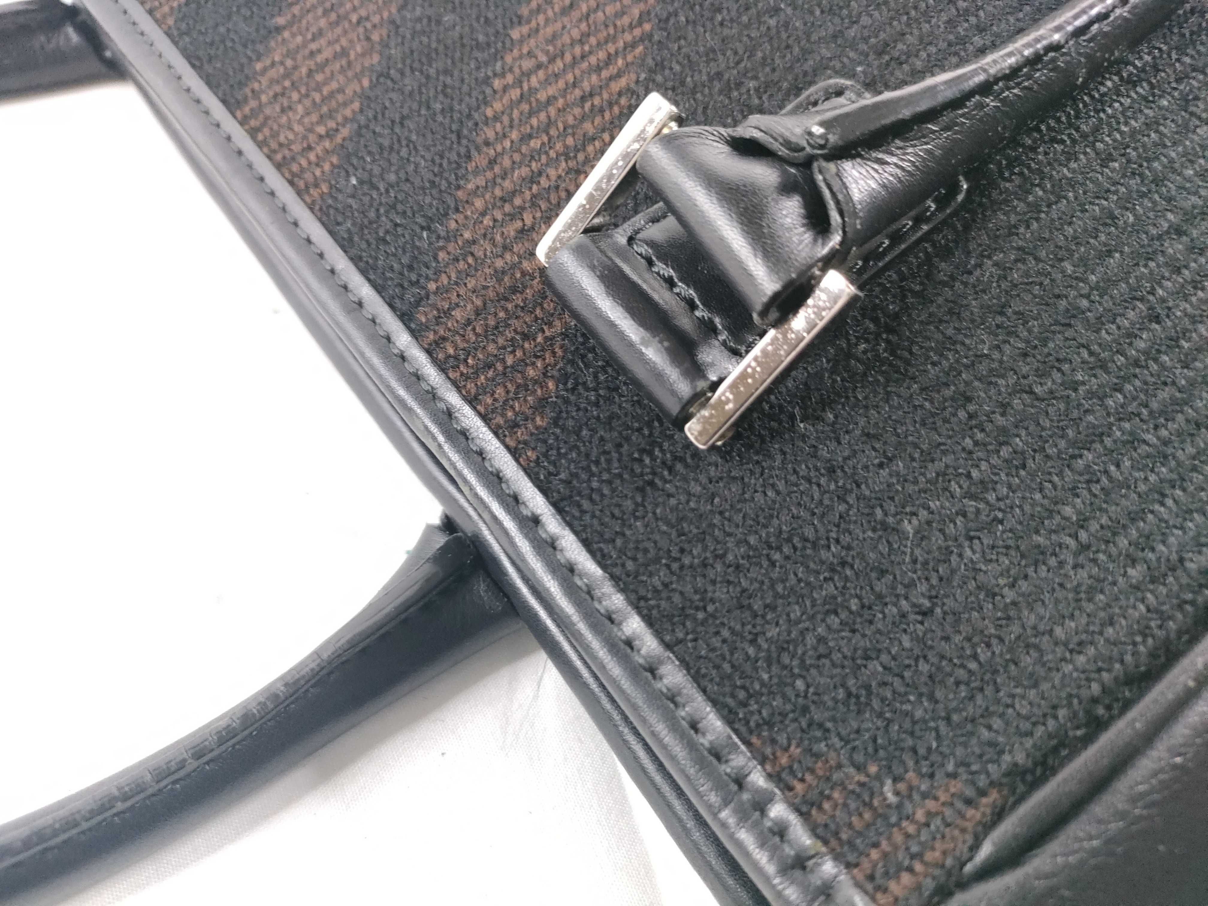 Wool Check Pattern Handbag — view 8