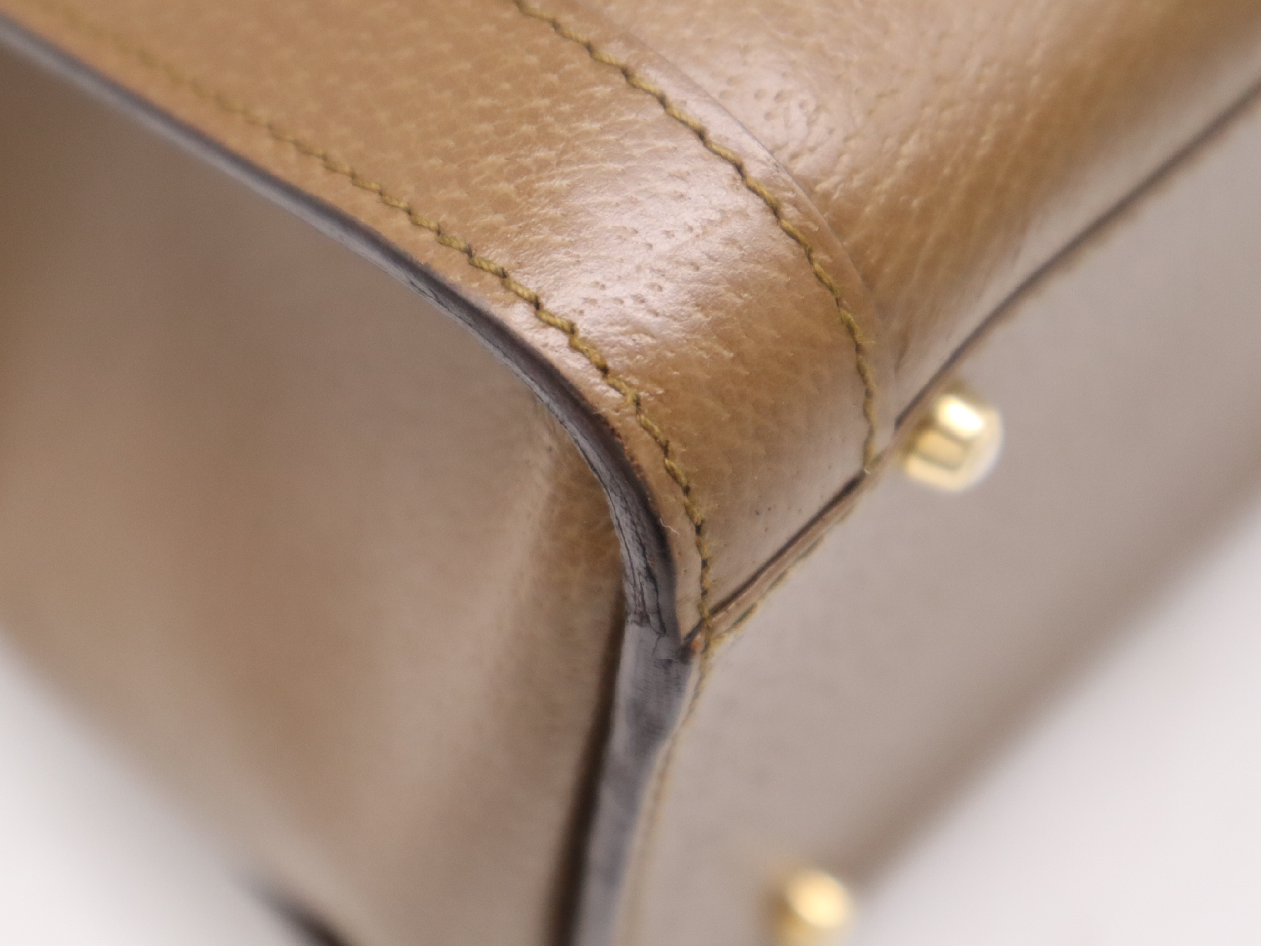 002.0260Leather Bamboo Handle Tote Bag Brown Tote Bag — view 11