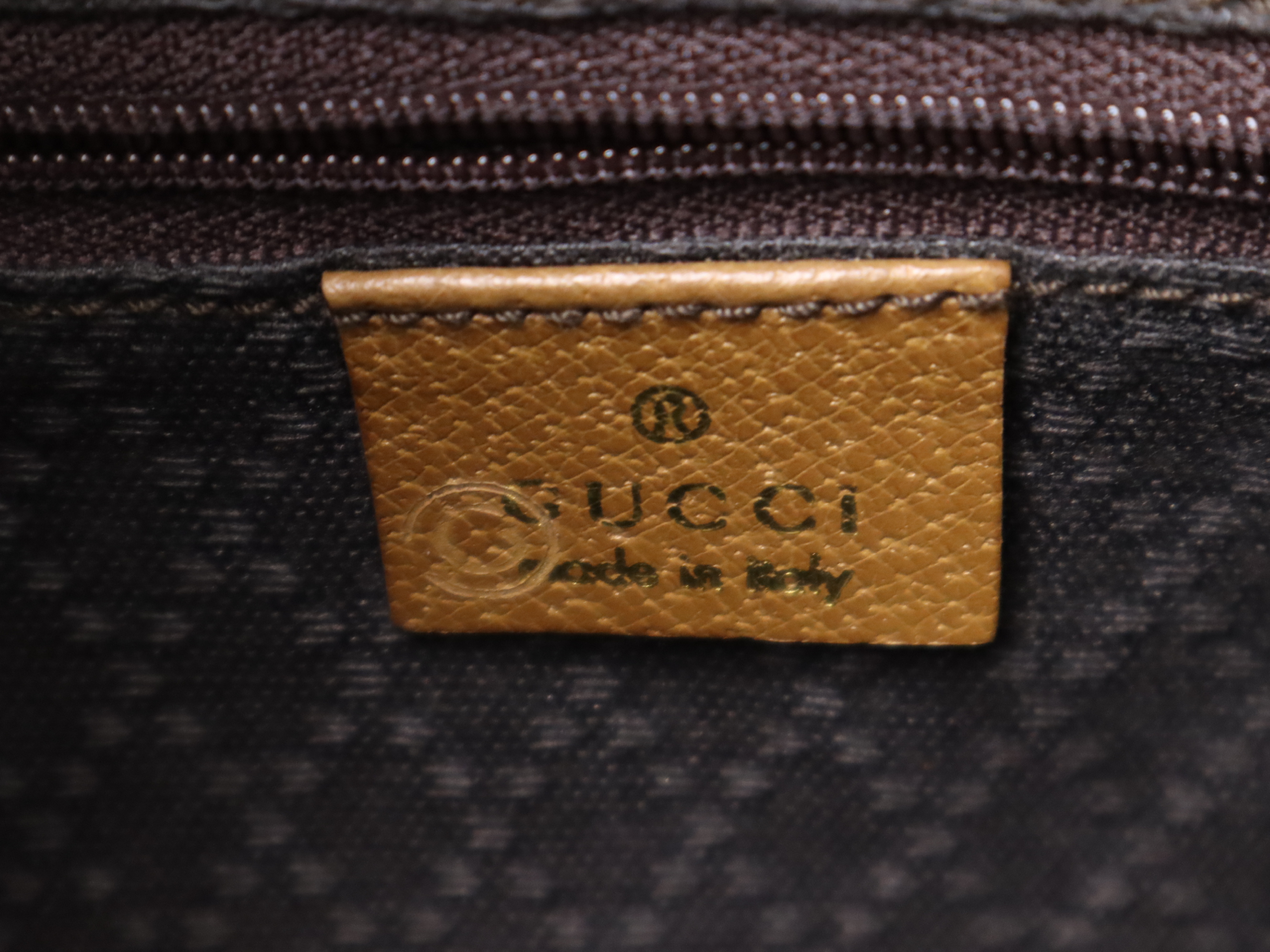 002.0260Leather Bamboo Handle Tote Bag Brown Tote Bag — view 14