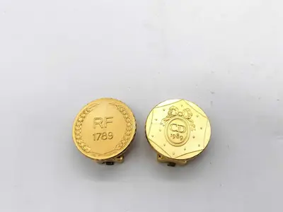 Earrings, Coin Motif Emblem Earrings