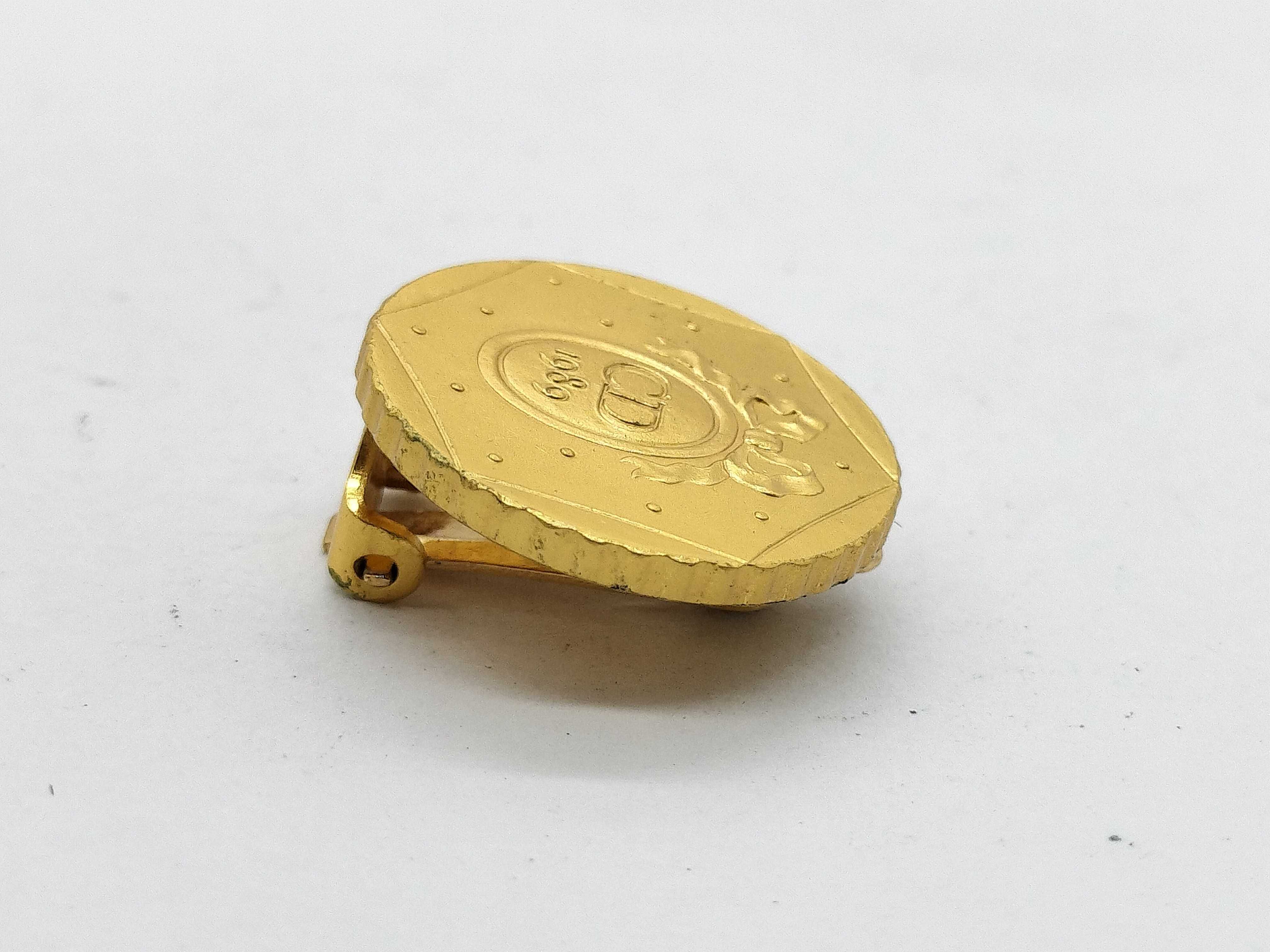 Earrings, Coin Motif Emblem Earrings — view 3