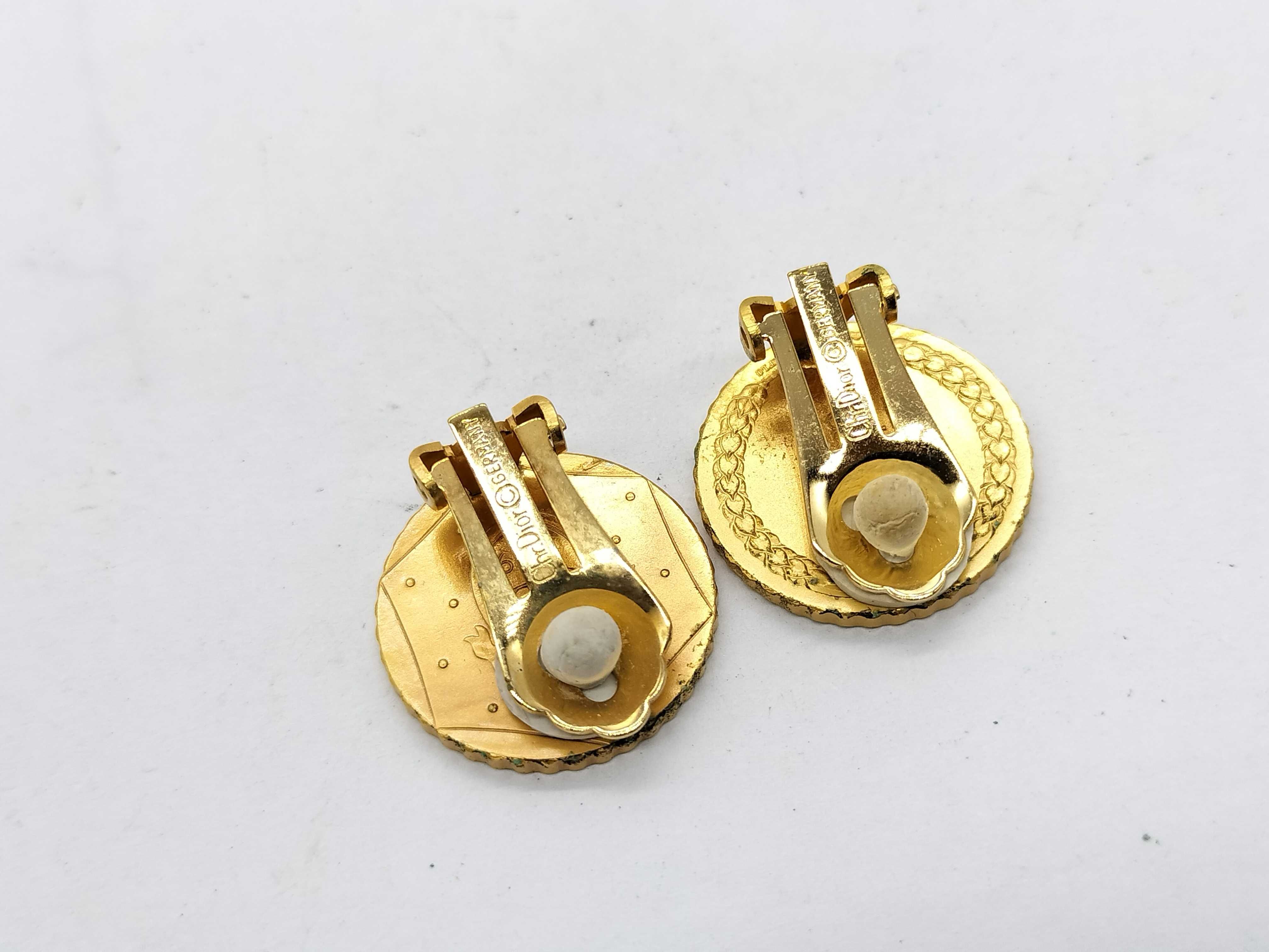 Earrings, Coin Motif Emblem Earrings — view 4