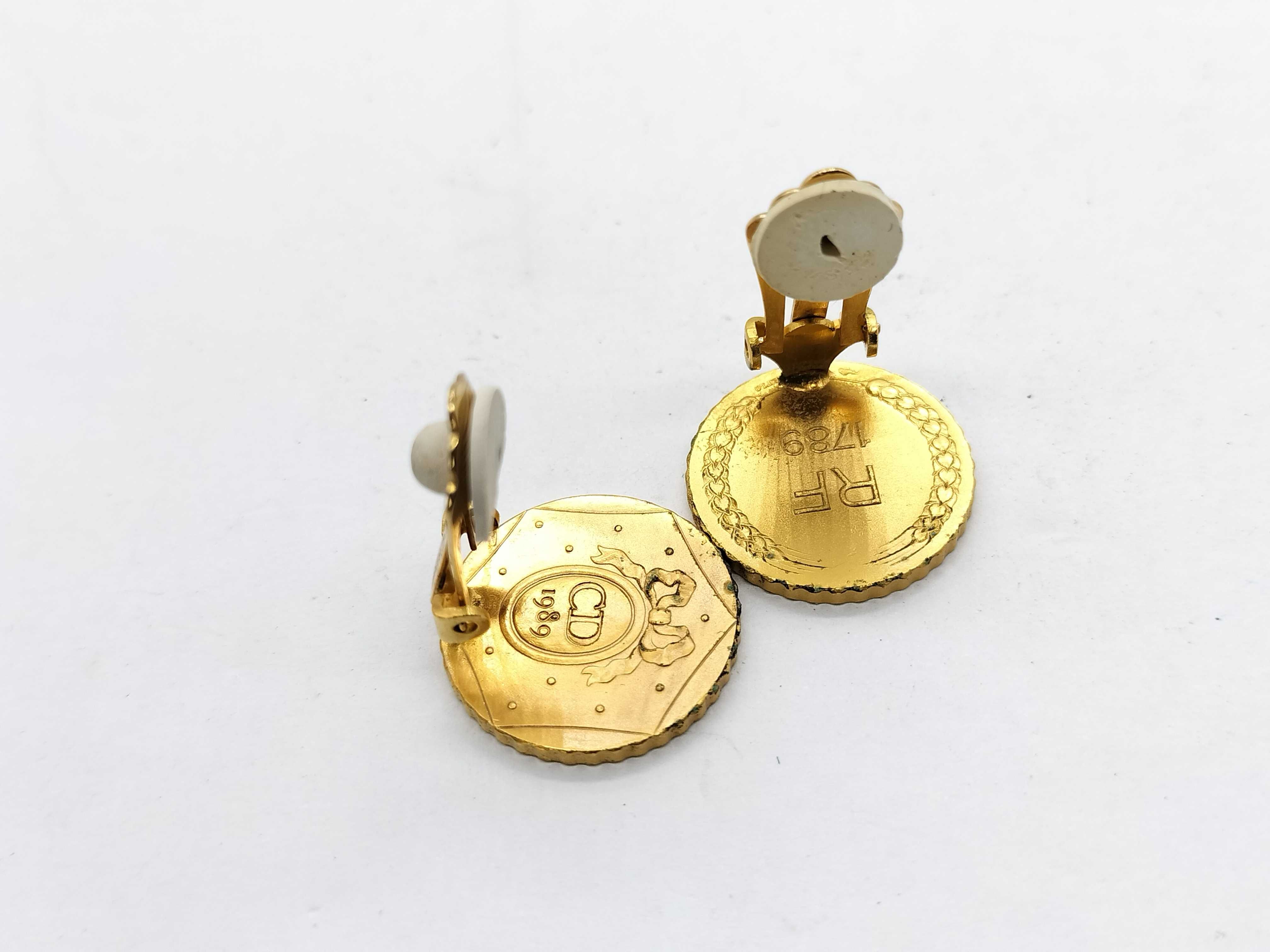 Earrings, Coin Motif Emblem Earrings — view 6