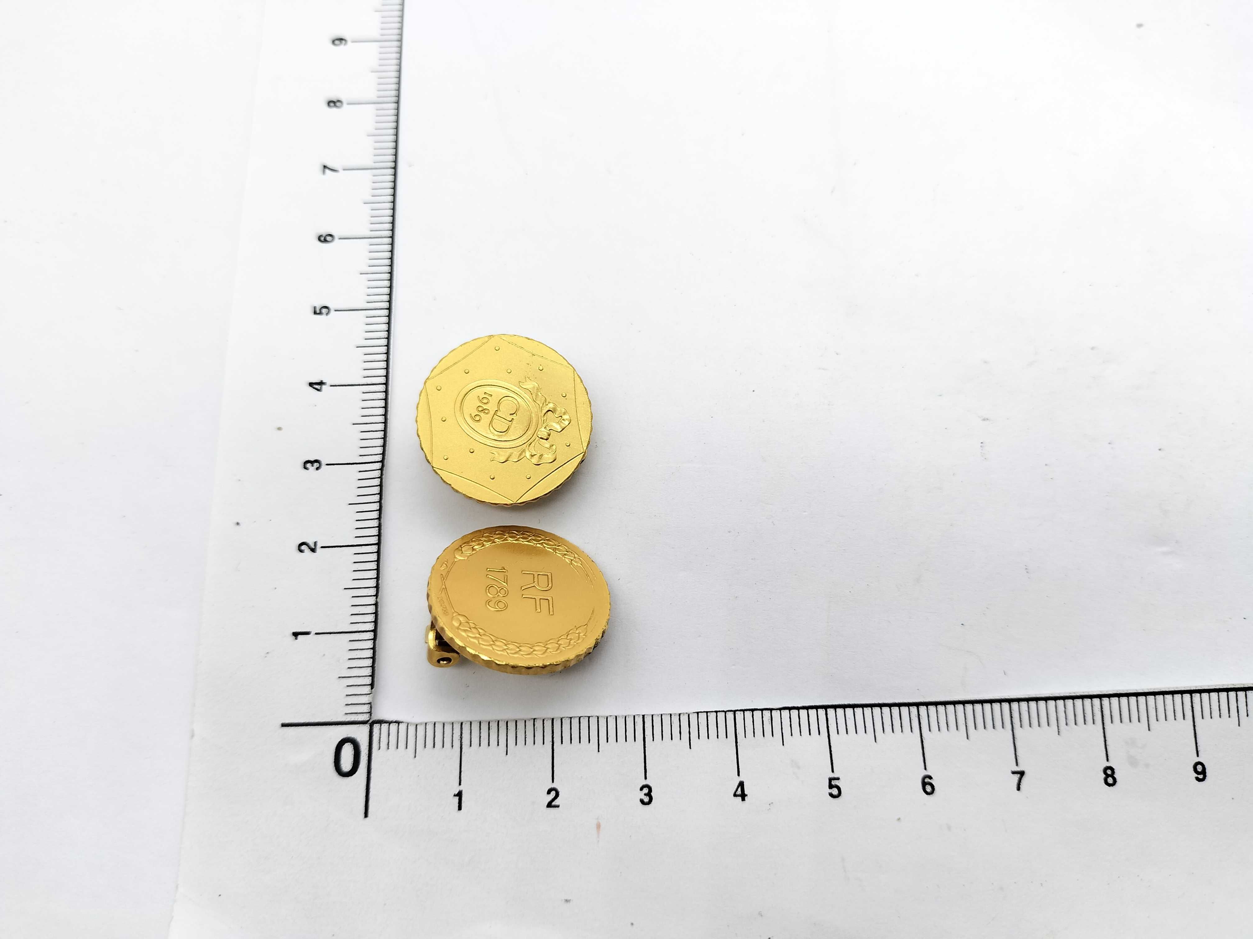Earrings, Coin Motif Emblem Earrings — view 7