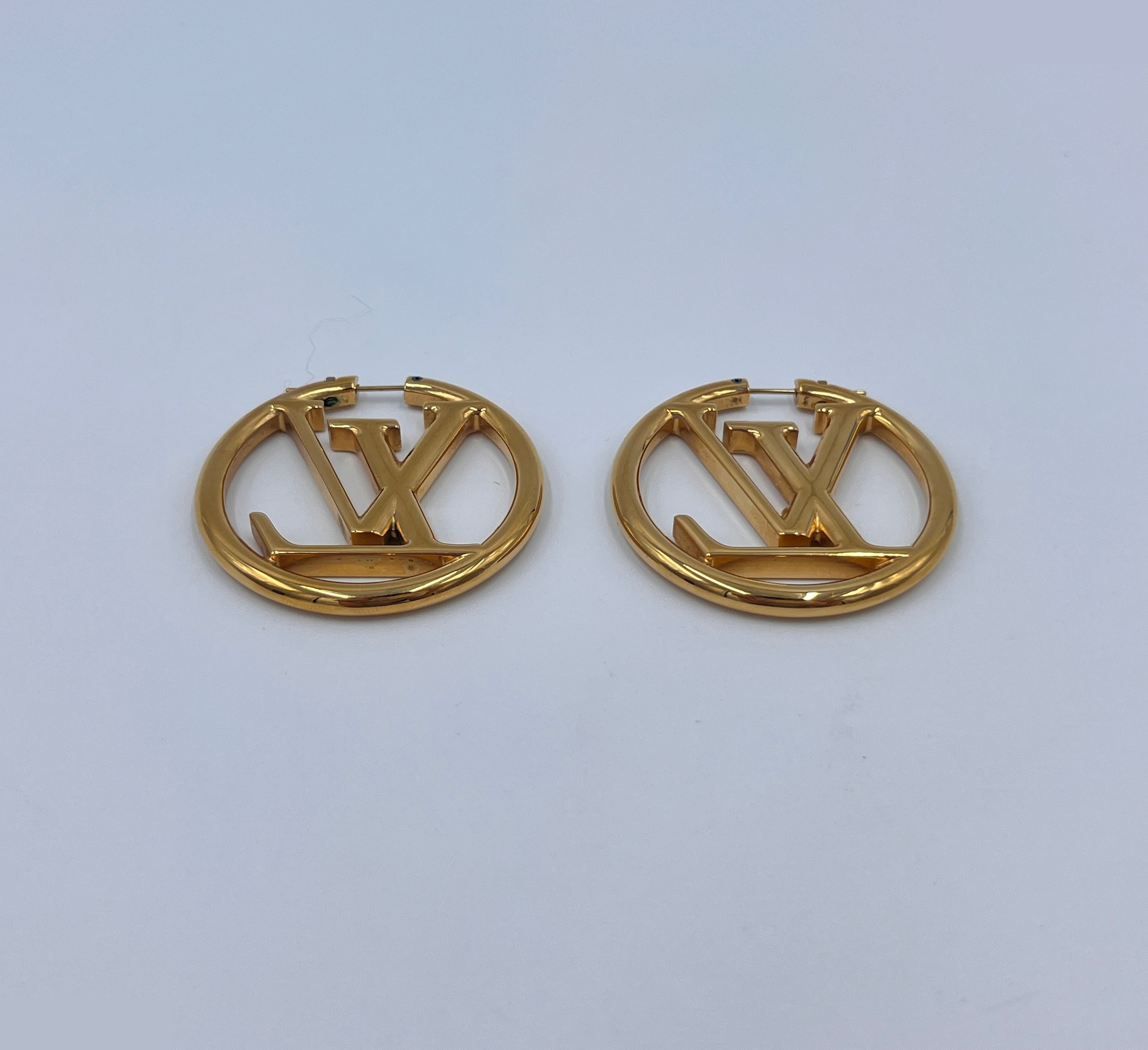 Louise LV Circle Earrings, Gold — view 2