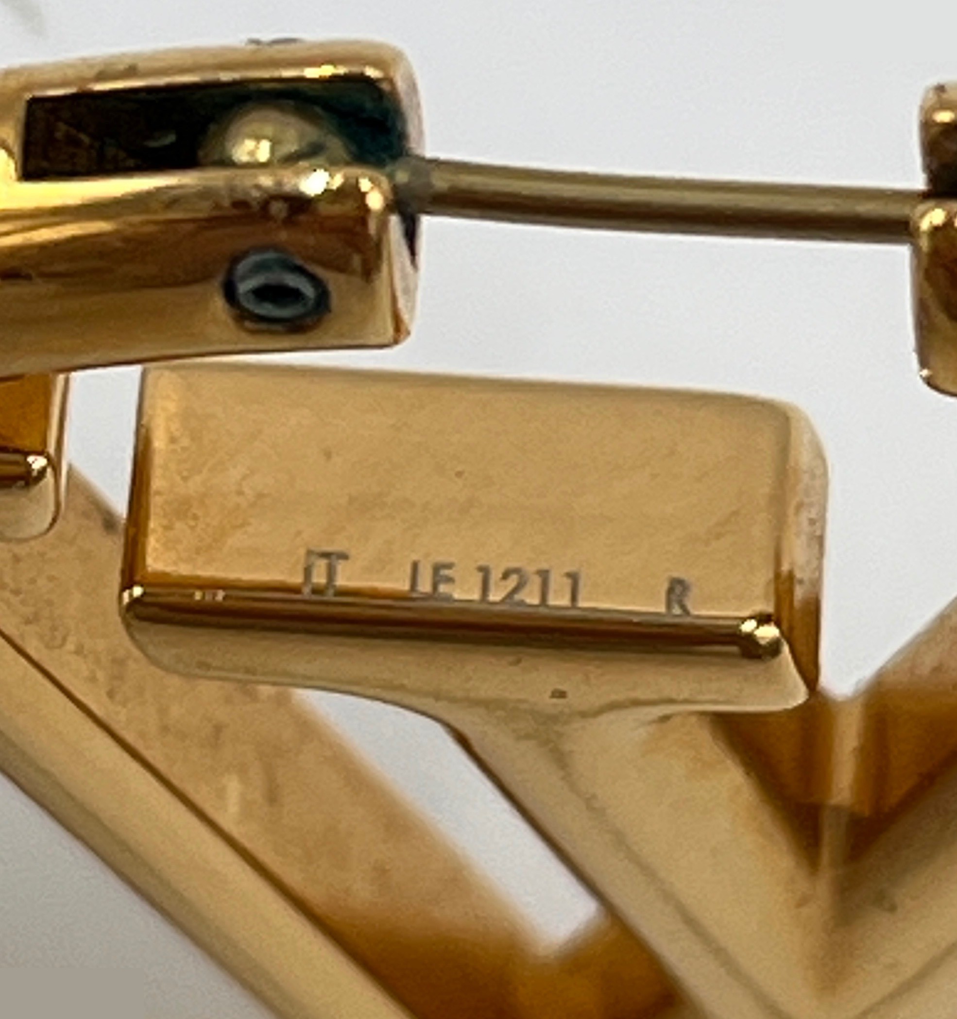 Louise LV Circle Earrings, Gold — view 3