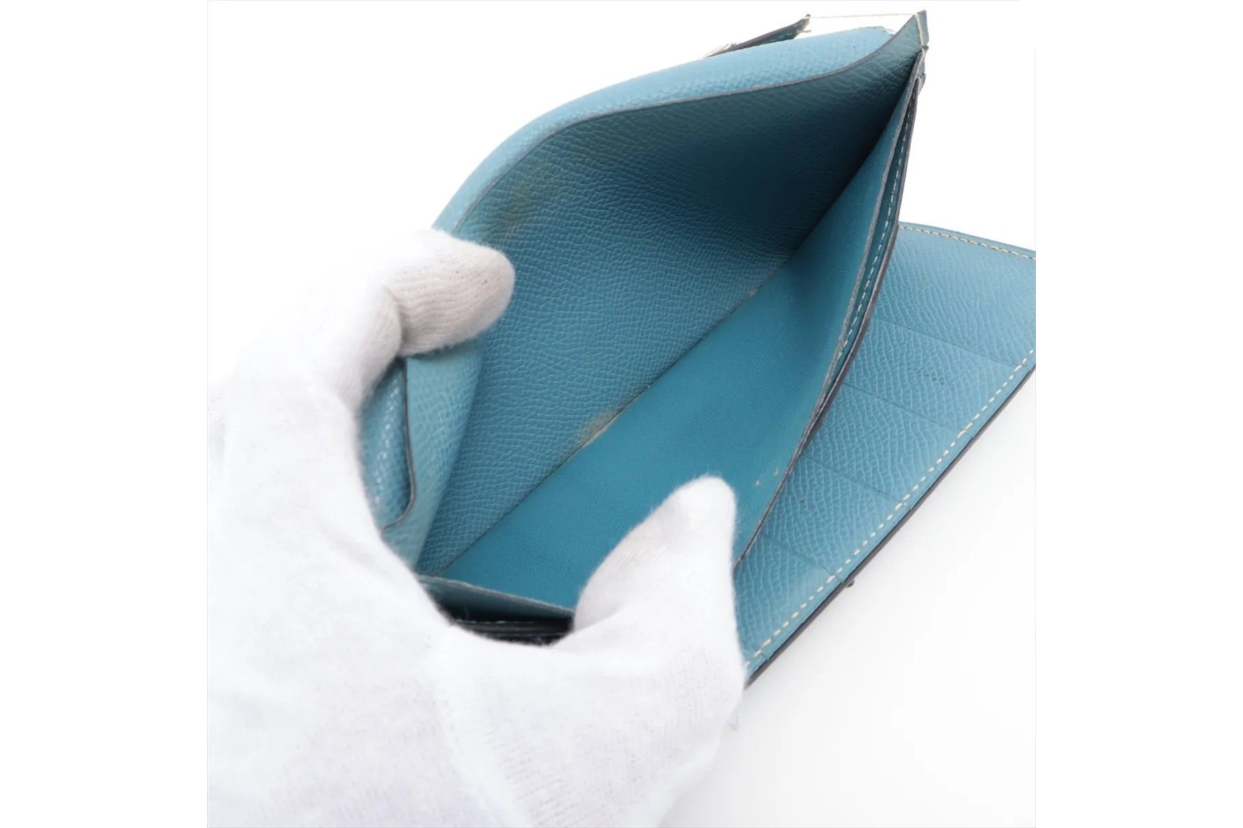 K stamp 2PLIS Bearn Dupli leather long wallet trifold — view 7