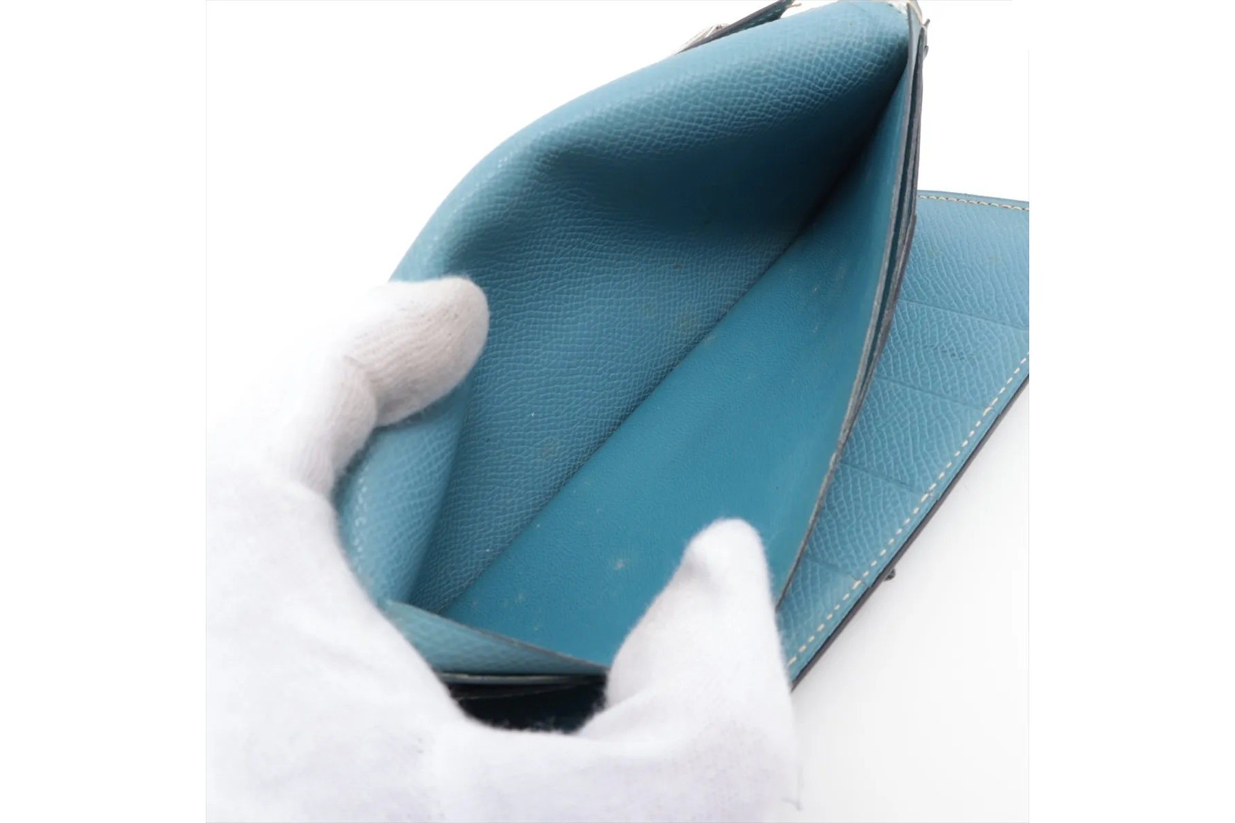 K stamp 2PLIS Bearn Dupli leather long wallet trifold — view 8