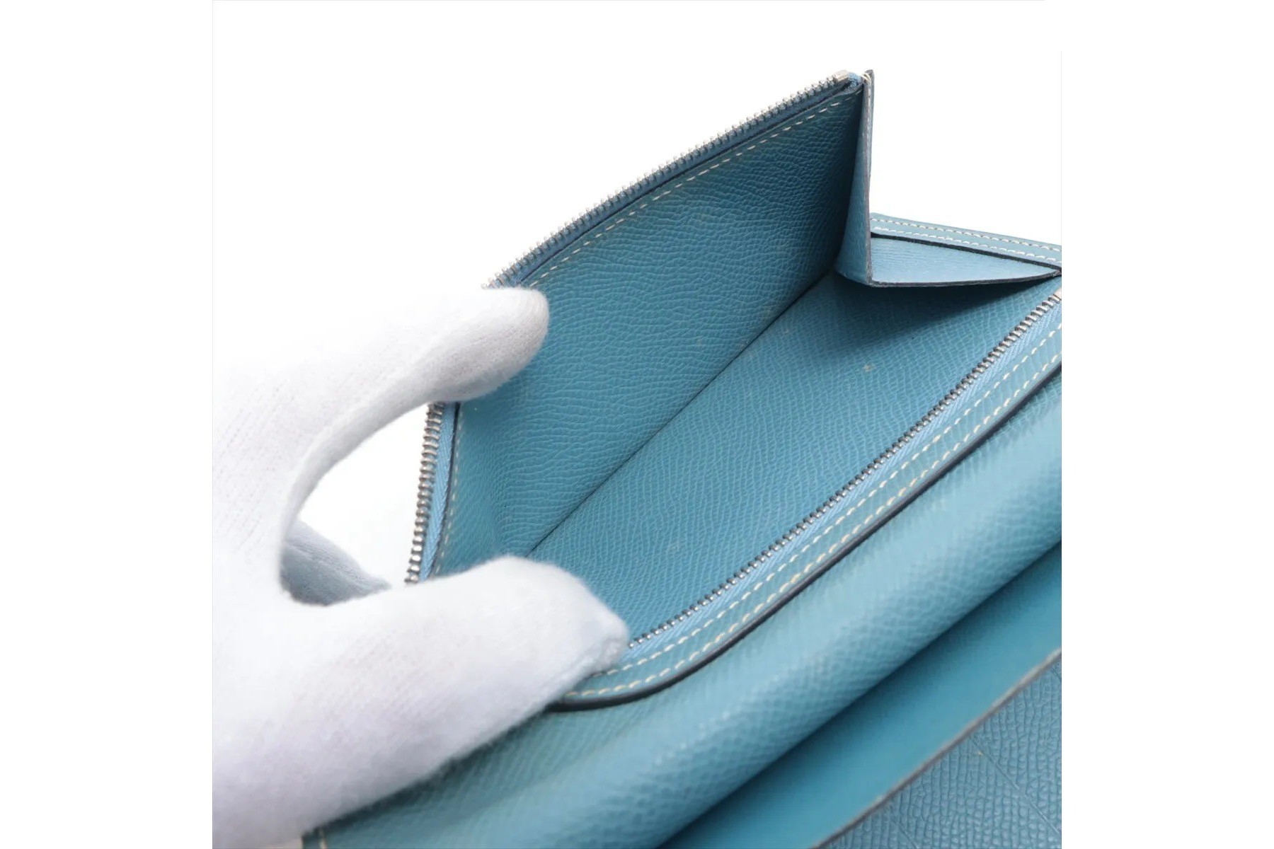 K stamp 2PLIS Bearn Dupli leather long wallet trifold — view 10