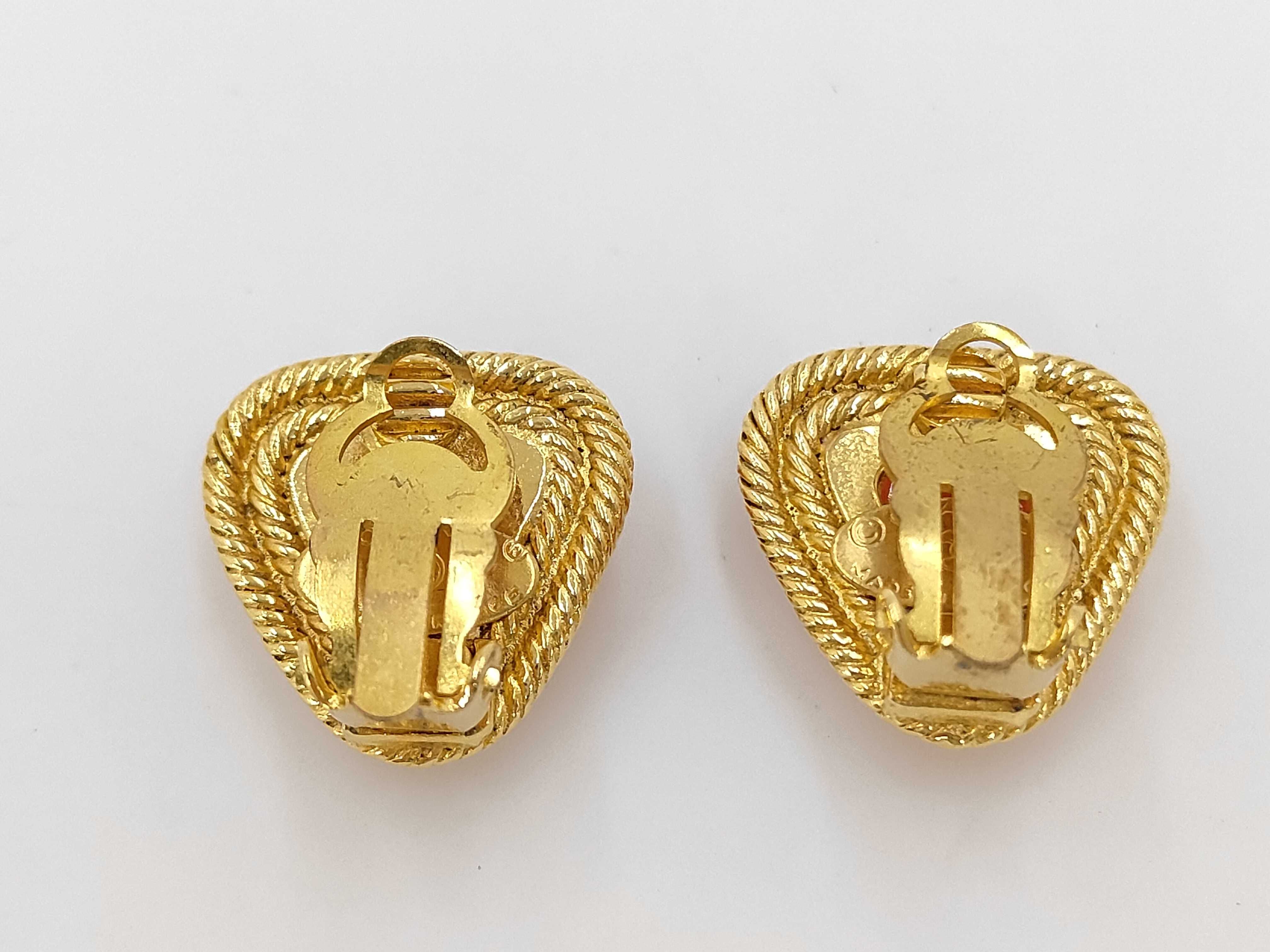 23-stamp Triangle Stone Earrings — view 2