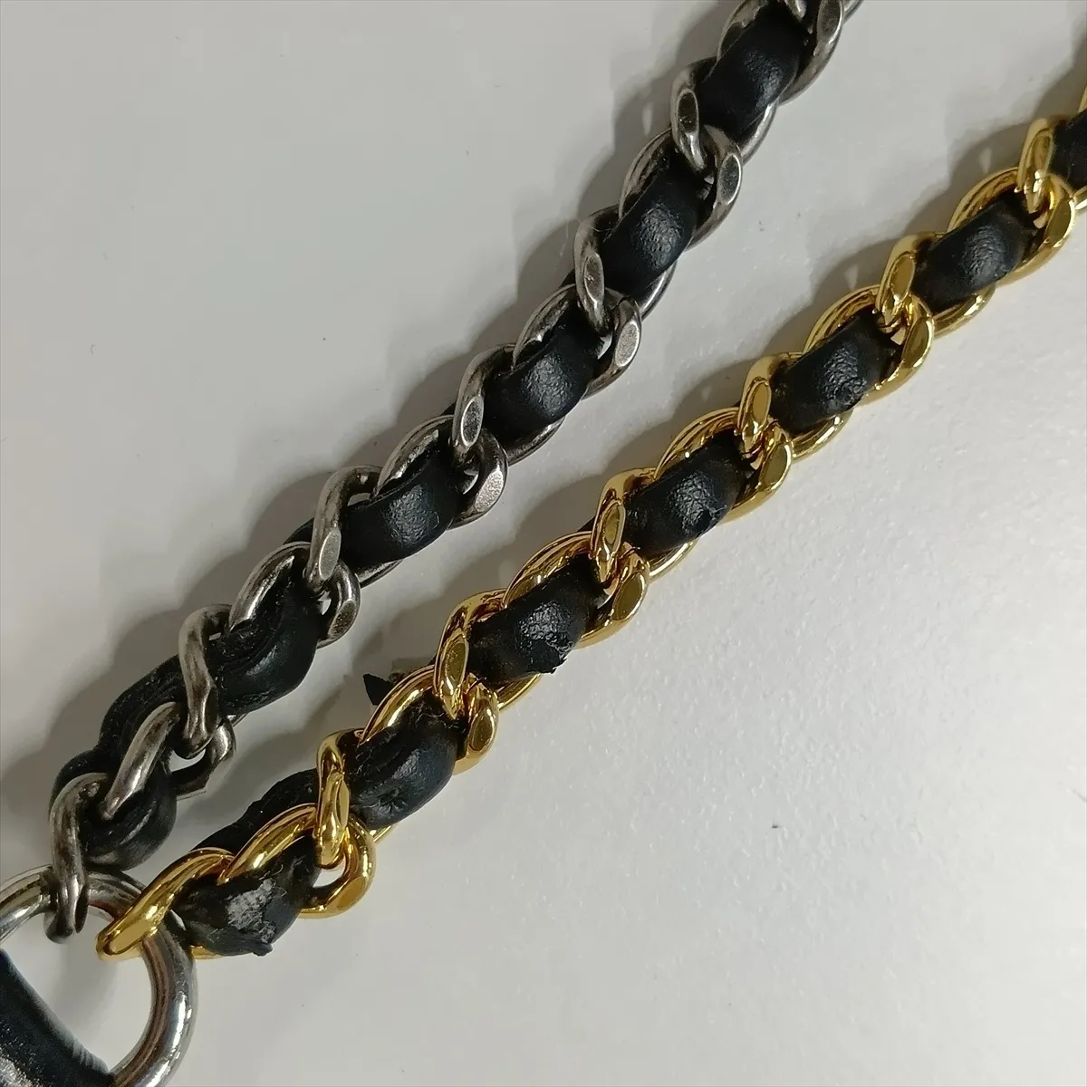 Gabrielle de Chanel Vintage Calfskin Chain Shoulder Bag, Black with Gold and Silver Hardware, 29699016, Serial Number 29 — view 13