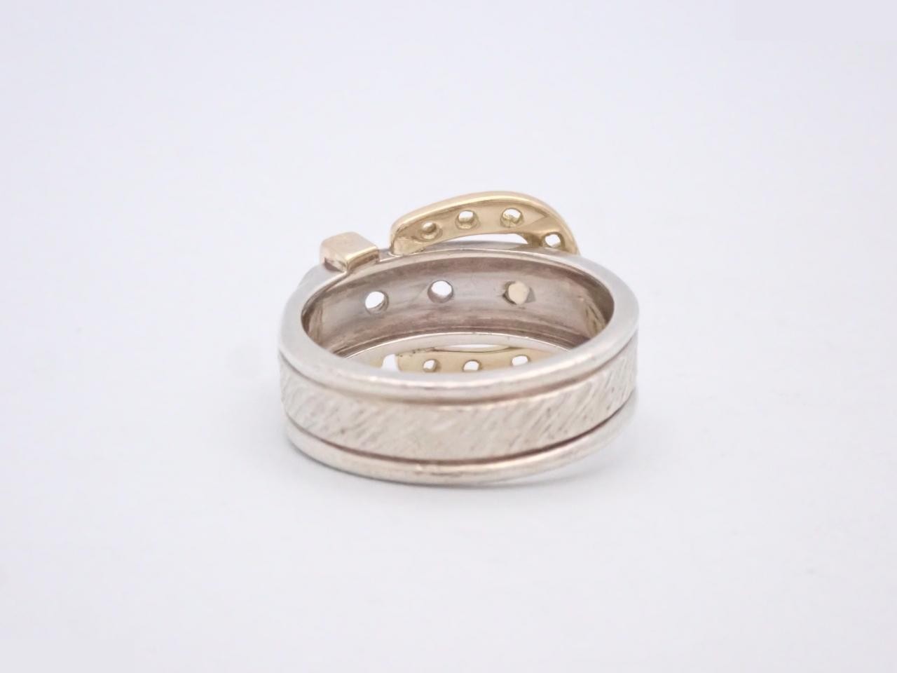 Horseshoe belt, size 10, 925 x 750 combination, ring, 4.2g — view 2