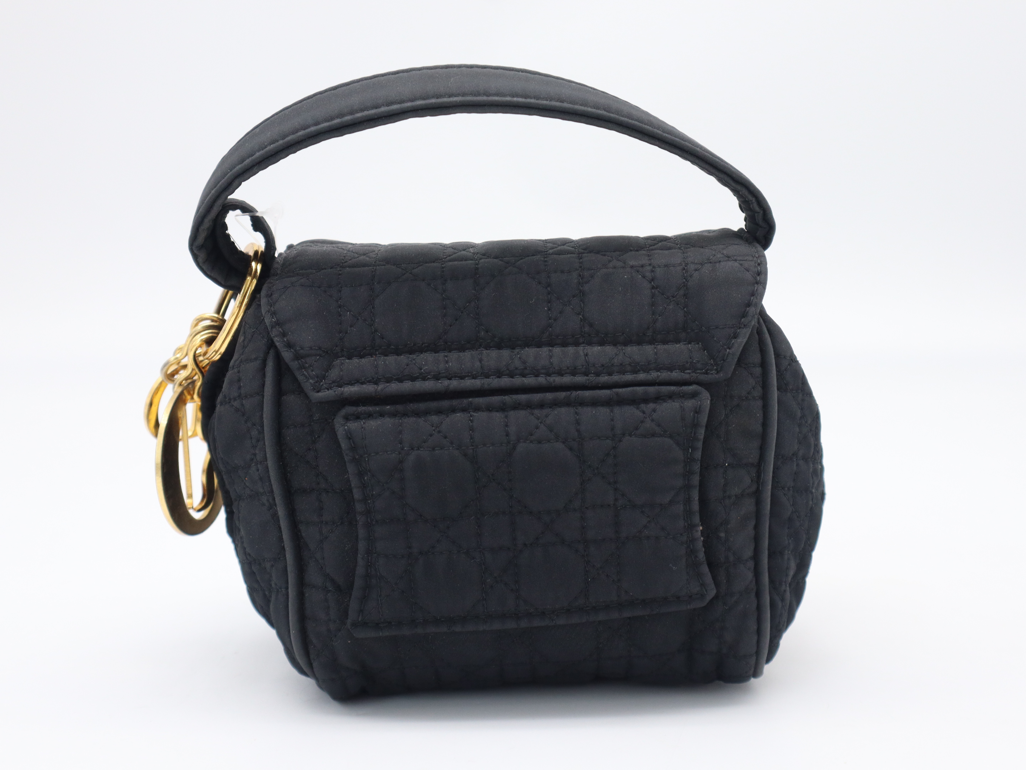 Cannage Mini Nylon Black Handbag — view 2