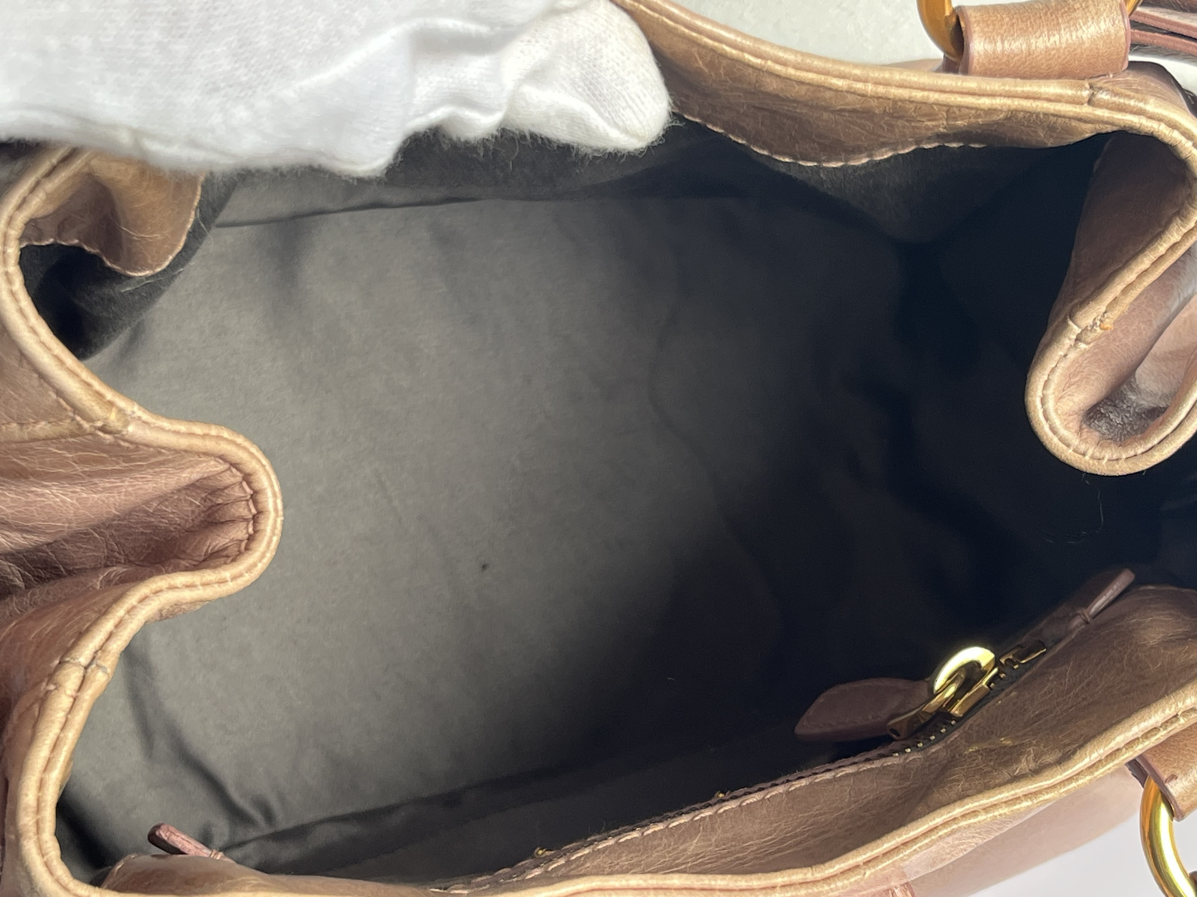 Vitello Luxe Pink Beige 2-Way Handbag with Shoulder Strap (Shoulder Bag) — view 13