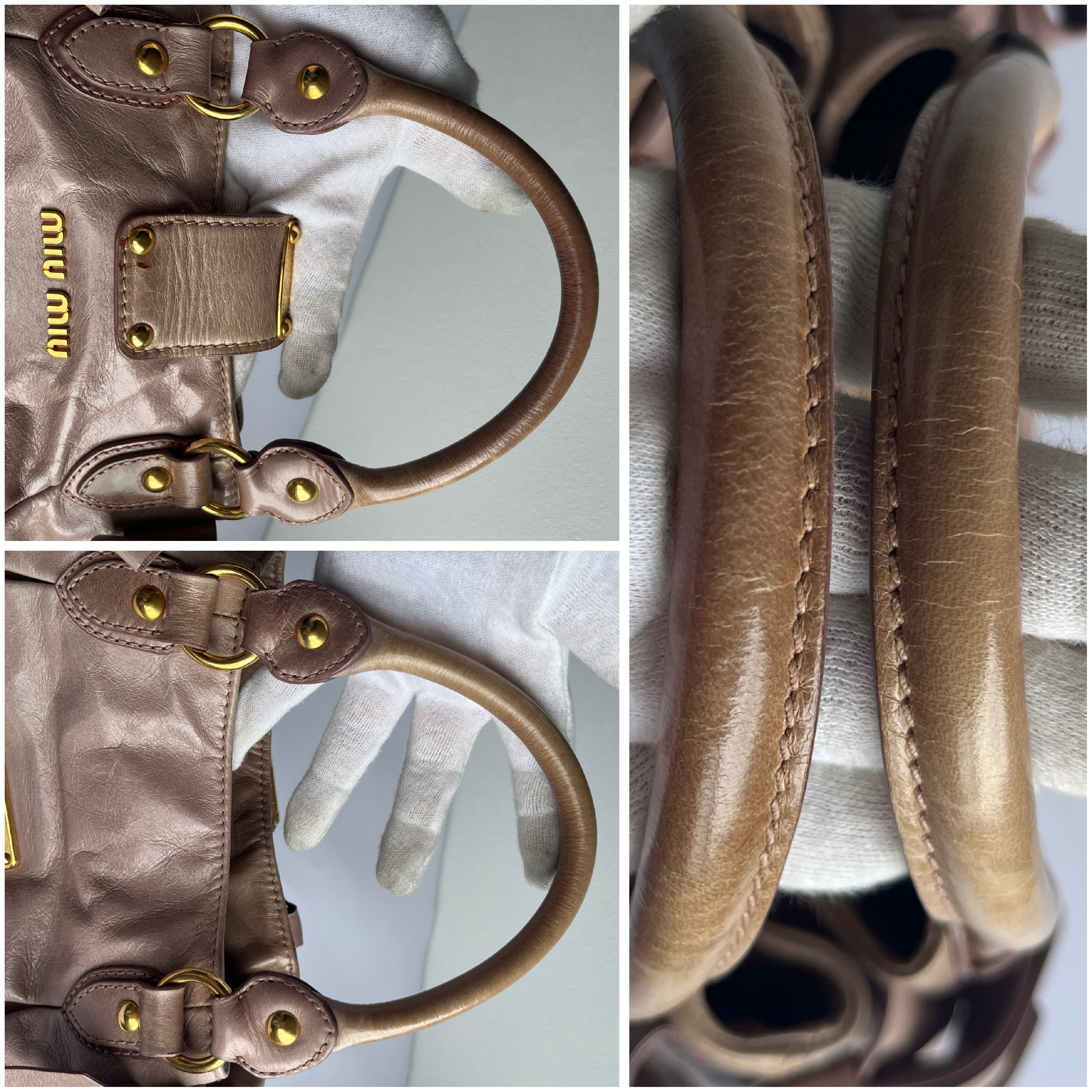 Vitello Luxe Pink Beige 2-Way Handbag with Shoulder Strap (Shoulder Bag) — view 8