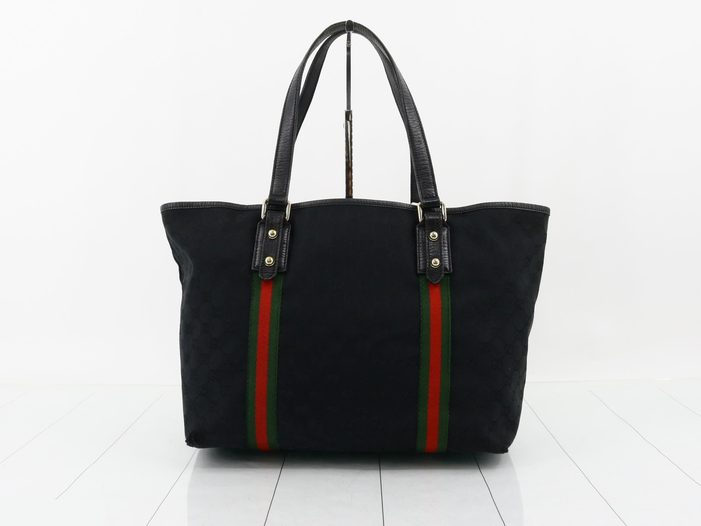 Canvas Tote Bag, Sherry, Black, 139260, 486628 — view 2