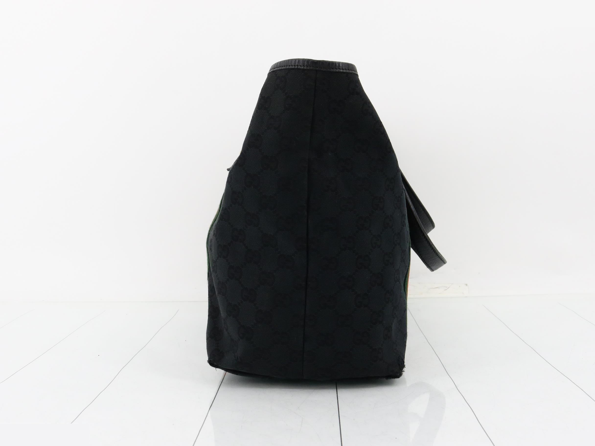 Canvas Tote Bag, Sherry, Black, 139260, 486628 — view 3