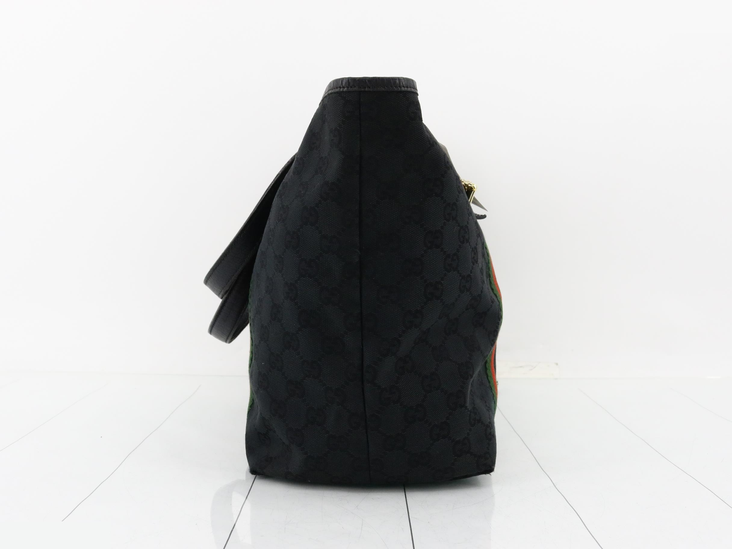 Canvas Tote Bag, Sherry, Black, 139260, 486628 — view 4