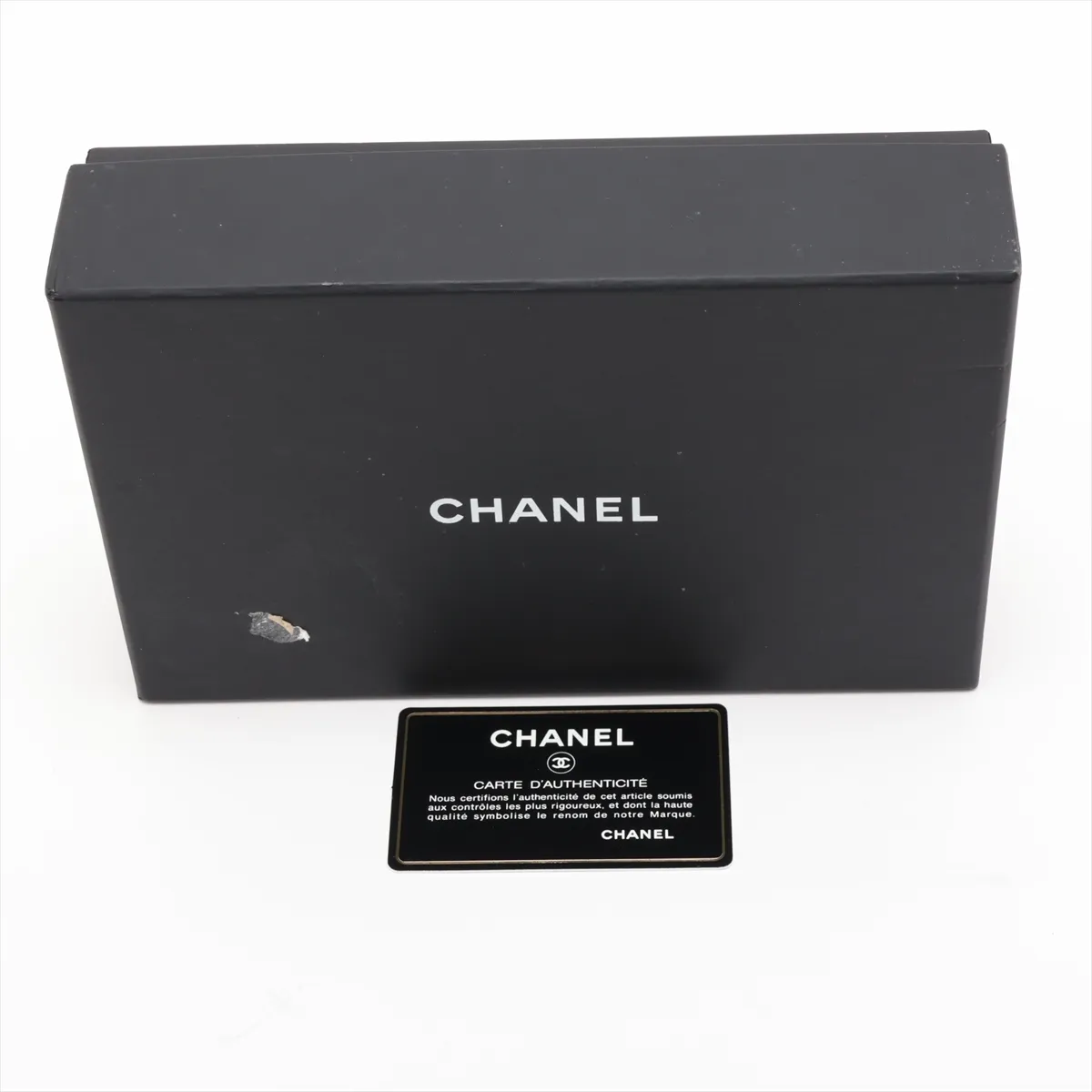 Coco Mark Caviar Skin Chain Wallet, Black with Silver Hardware, 14626034, Series 14 — view 11