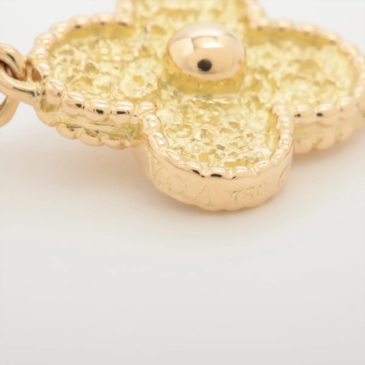 Vintage Alhambra 5P Bracelet 750 (Yellow Gold) 14.0g AL0200YG195 (Some dents) — view 5