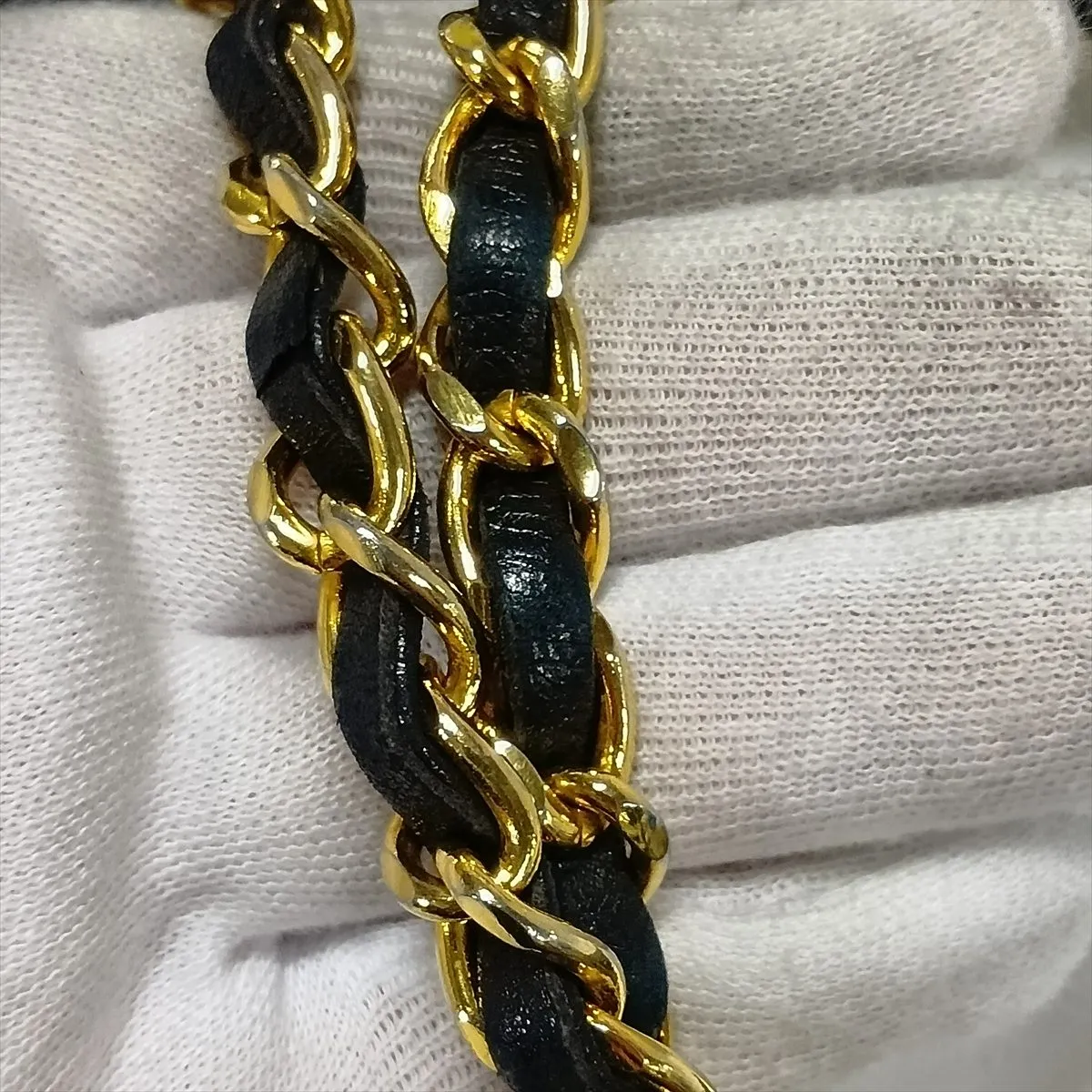 [Individually packaged] Chanel Matelassé 25 Lambskin Double Flap Double Chain Bag, Black with Gold Hardware, 1440384, Series 1, A01112 — view 15