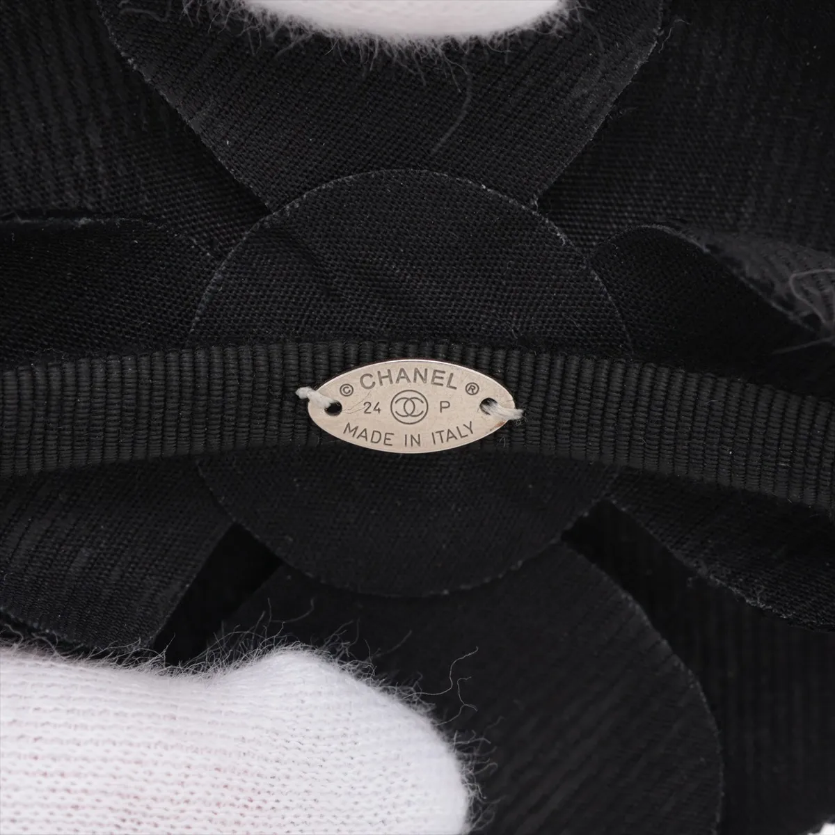Coco Mark Camellia 24P Headband Fabric Black — view 3