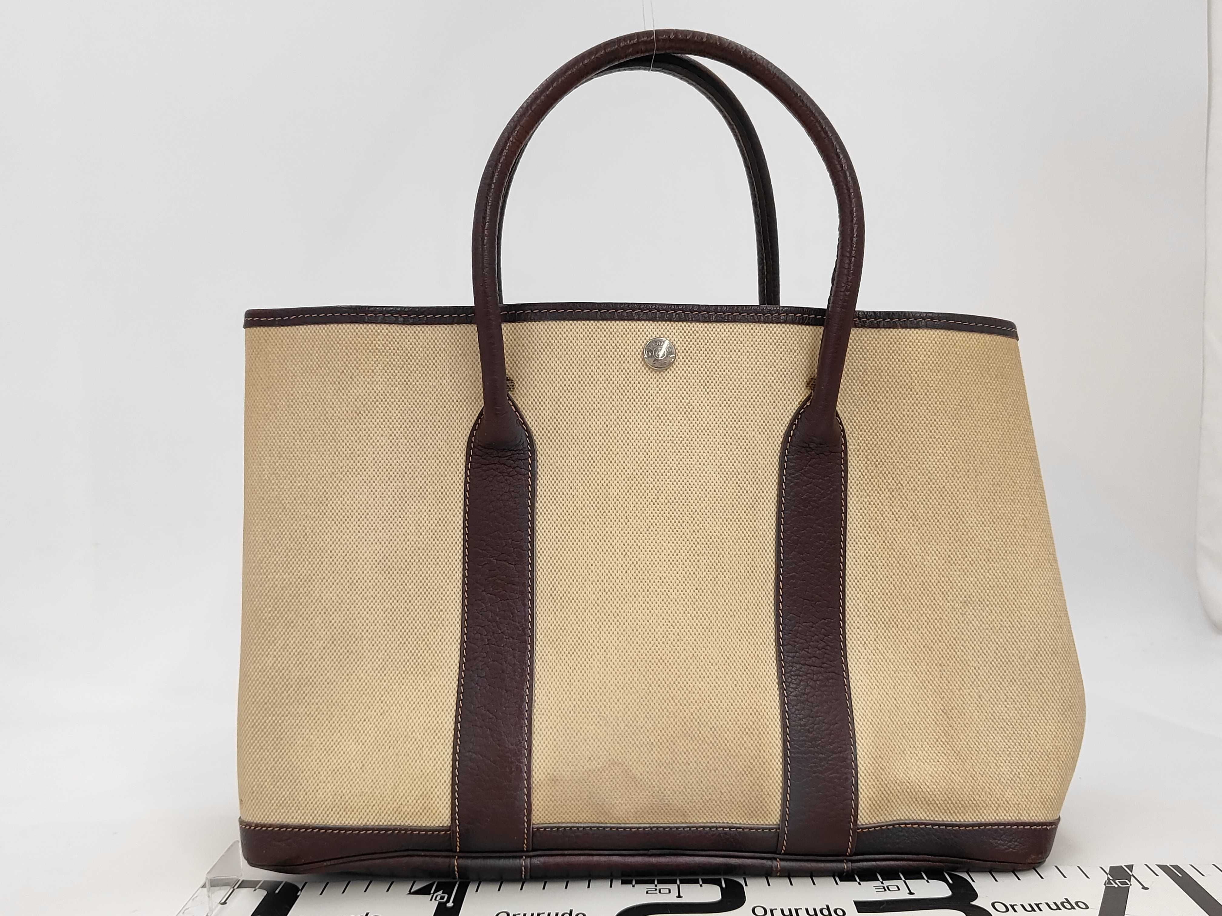 Garden Party PM Tote Bag, Coated Canvas, D Stamp, Two-Tone Color Tote Bag — view 2