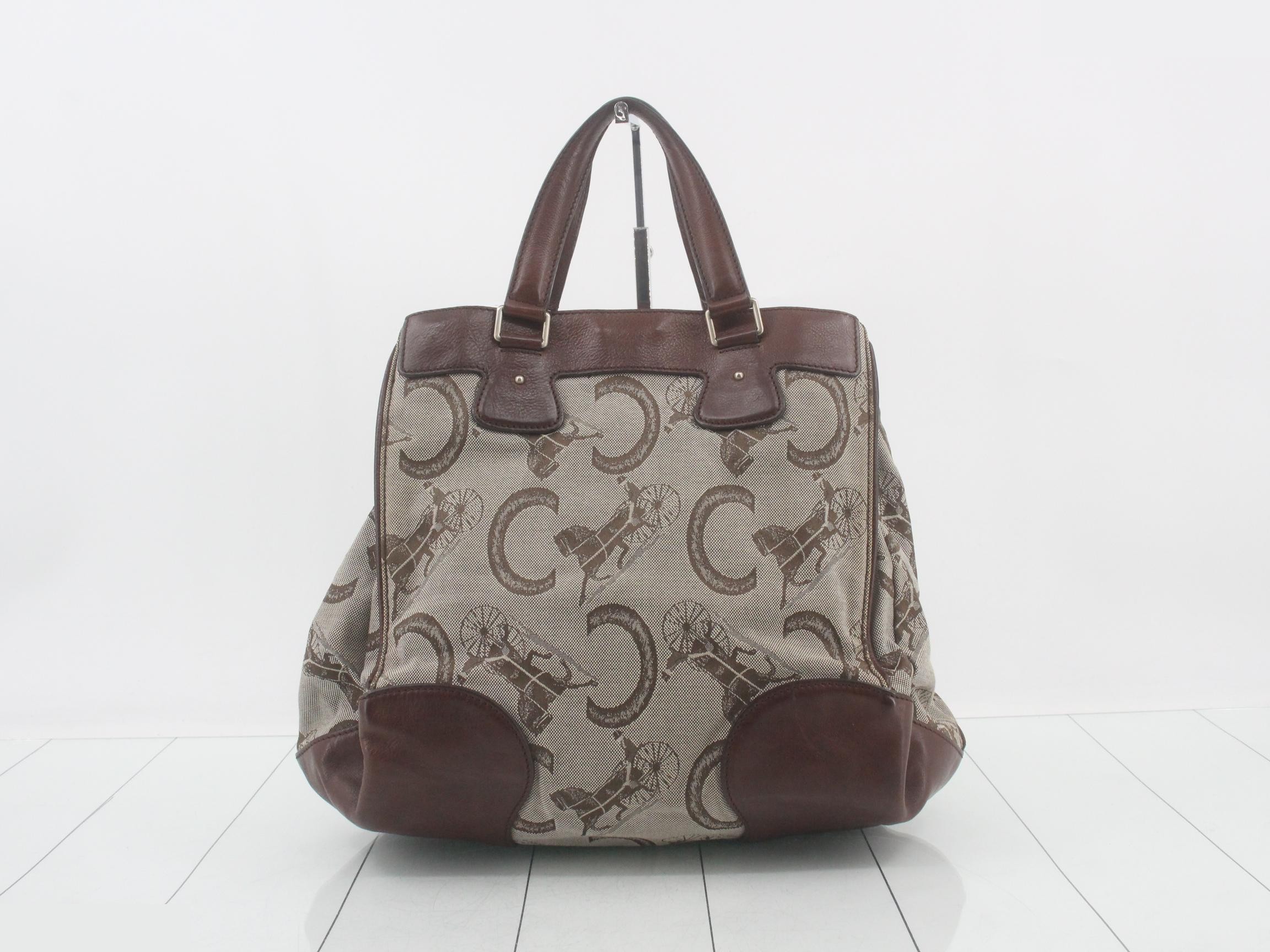 Sulky C Vintage Leather Canvas Combination Handbag — view 2