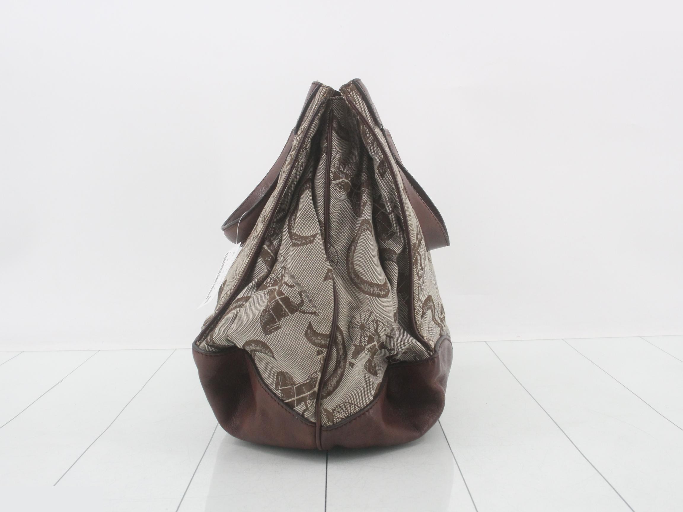 Sulky C Vintage Leather Canvas Combination Handbag — view 3