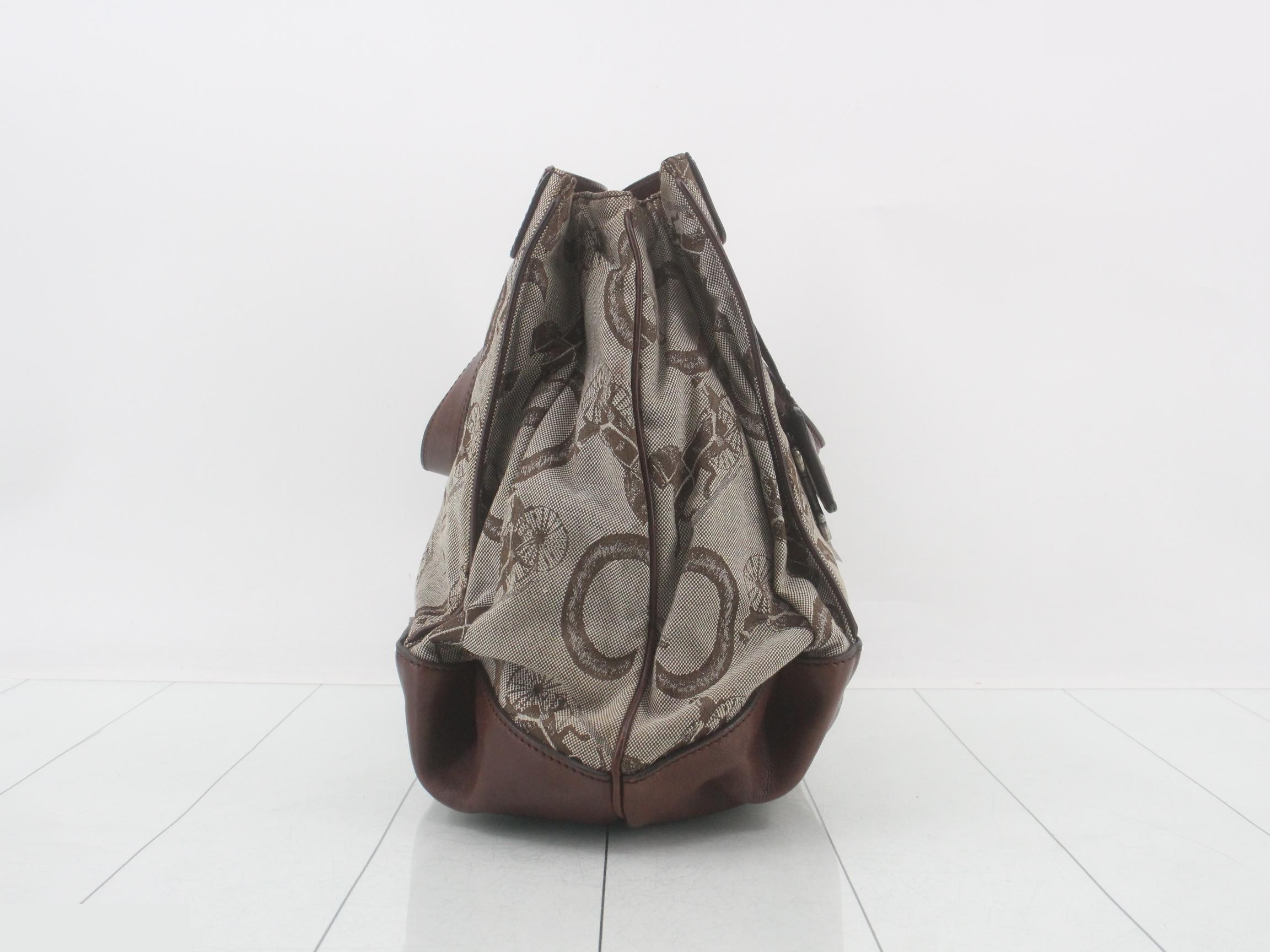 Sulky C Vintage Leather Canvas Combination Handbag — view 4