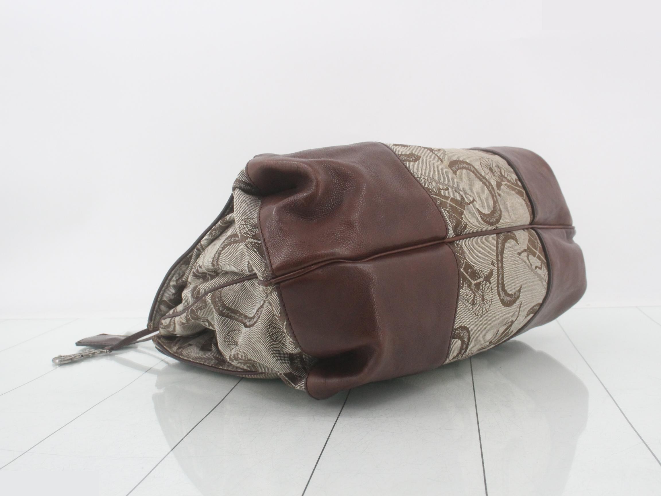 Sulky C Vintage Leather Canvas Combination Handbag — view 5