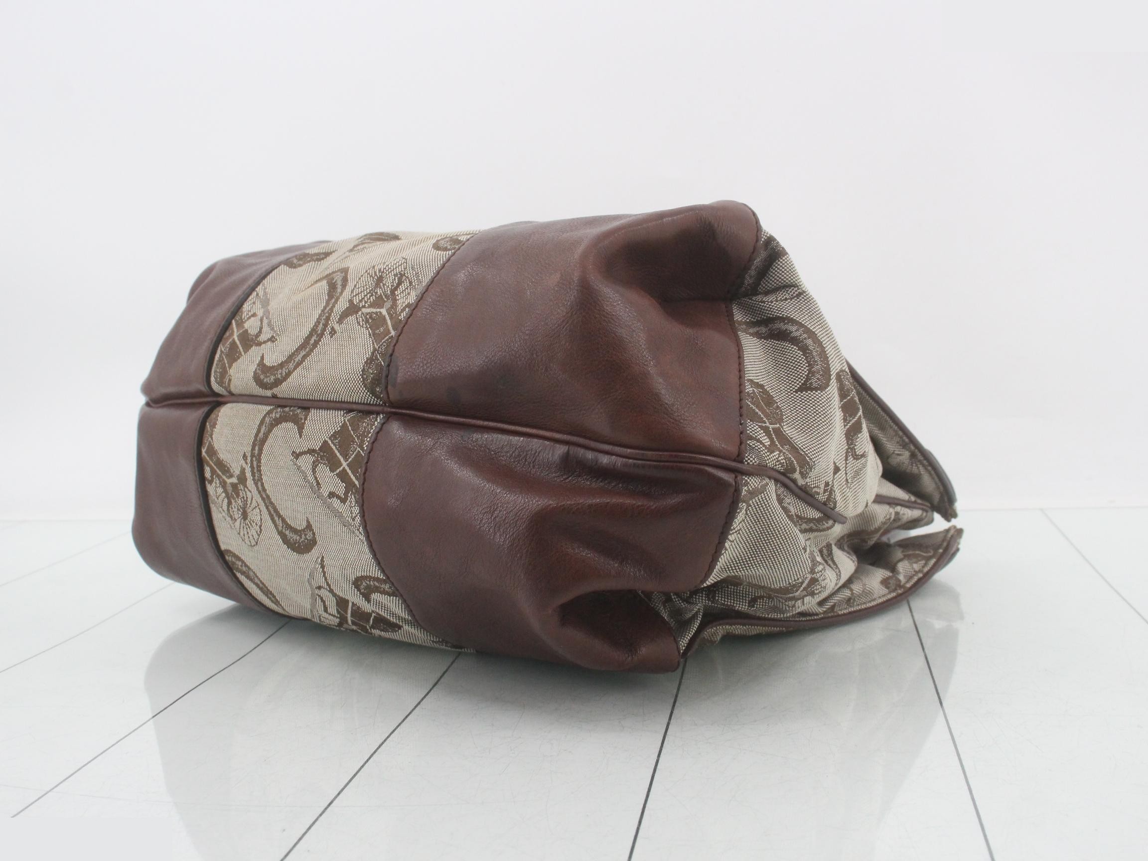 Sulky C Vintage Leather Canvas Combination Handbag — view 6