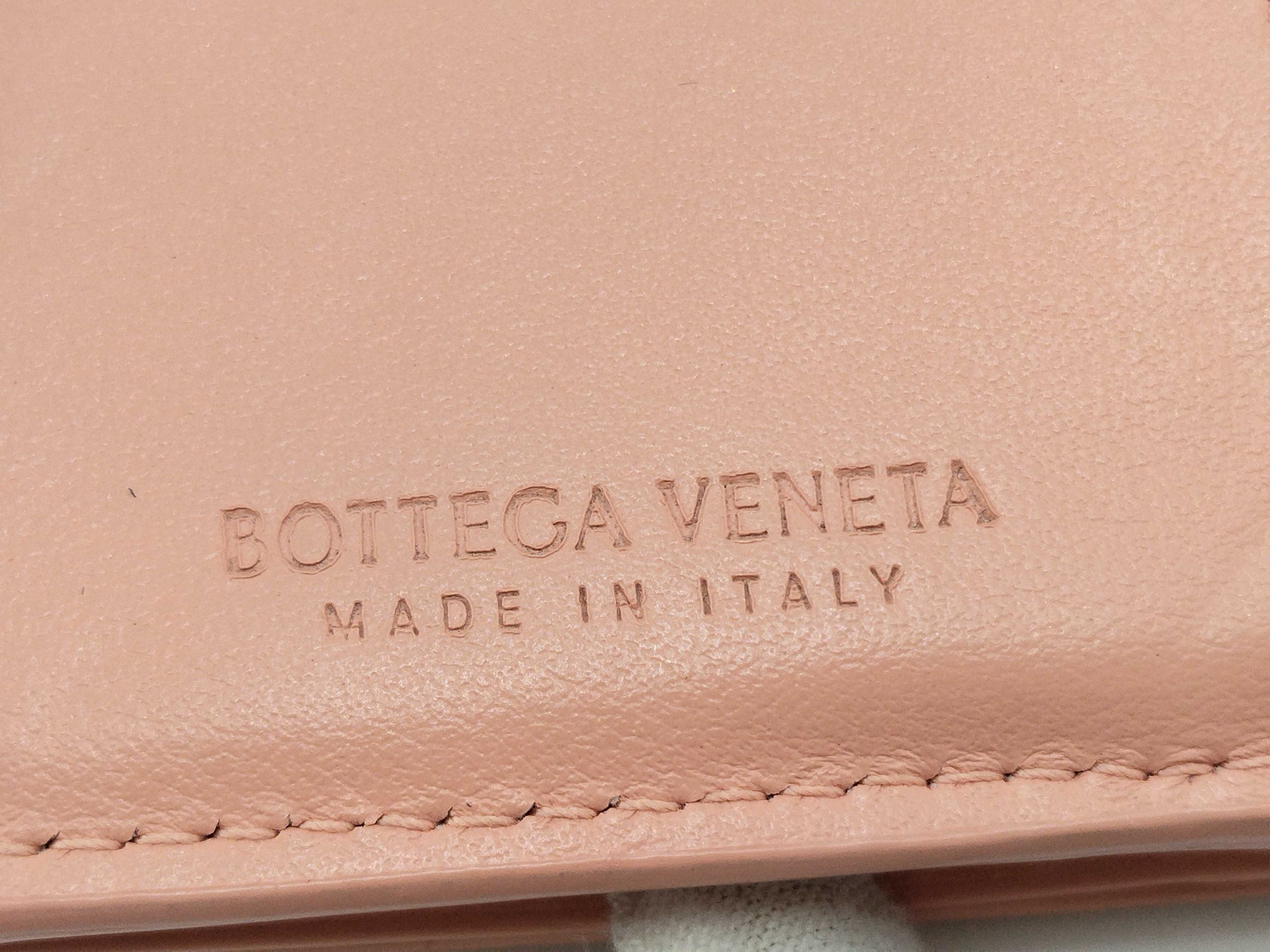 Intrecciato Compact Tri-fold Wallet (Pink) — view 9