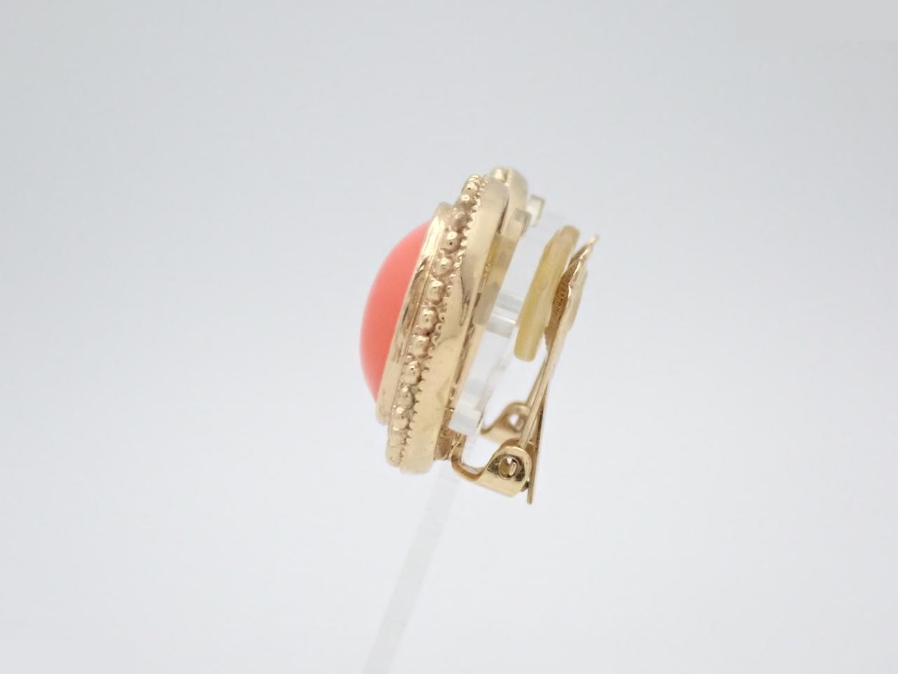 Other lines: Precious metal earrings, round, orange, gold. — view 3