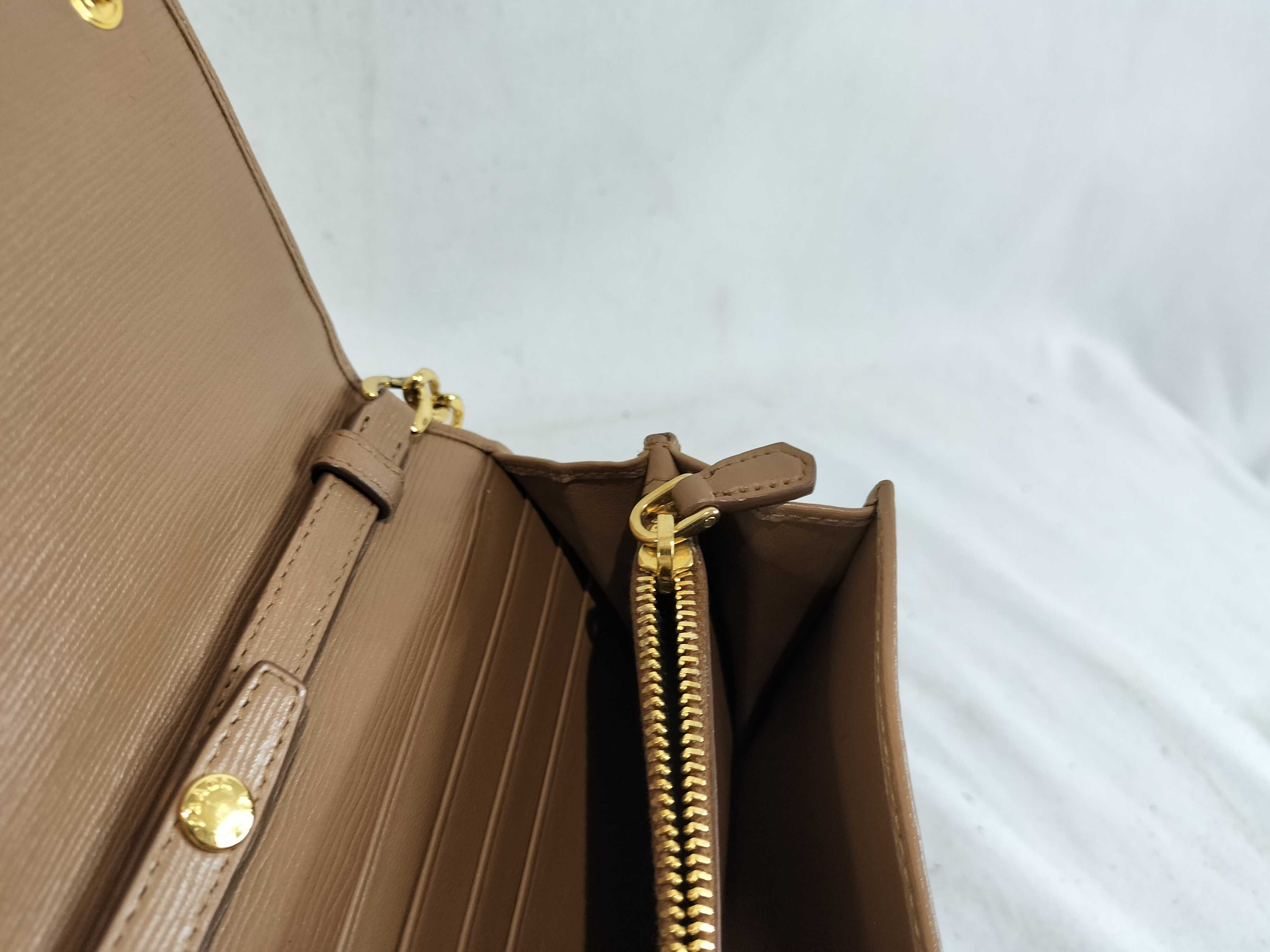 Saffiano Chain Wallet Shoulder Bag — view 11
