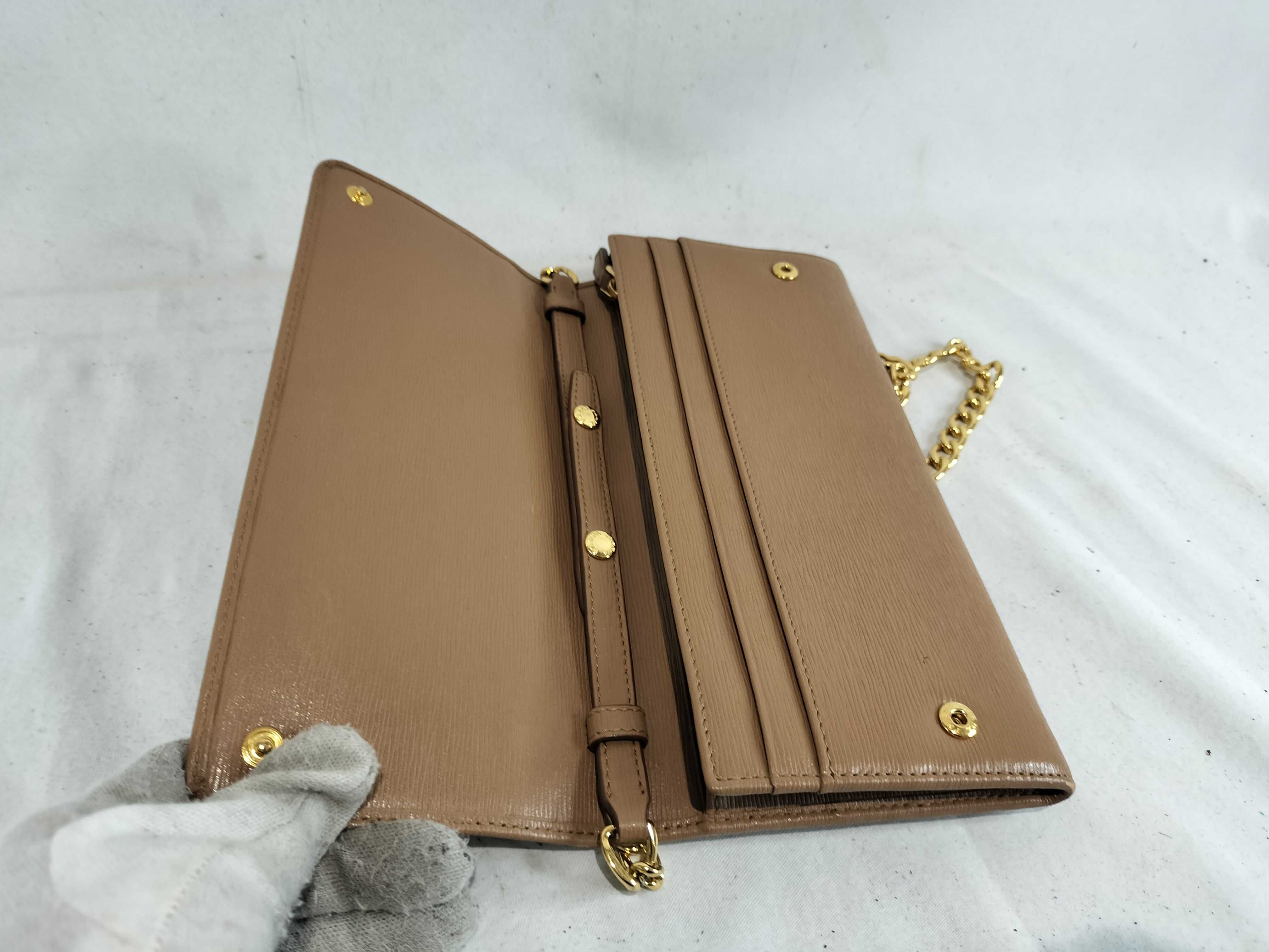 Saffiano Chain Wallet Shoulder Bag — view 9